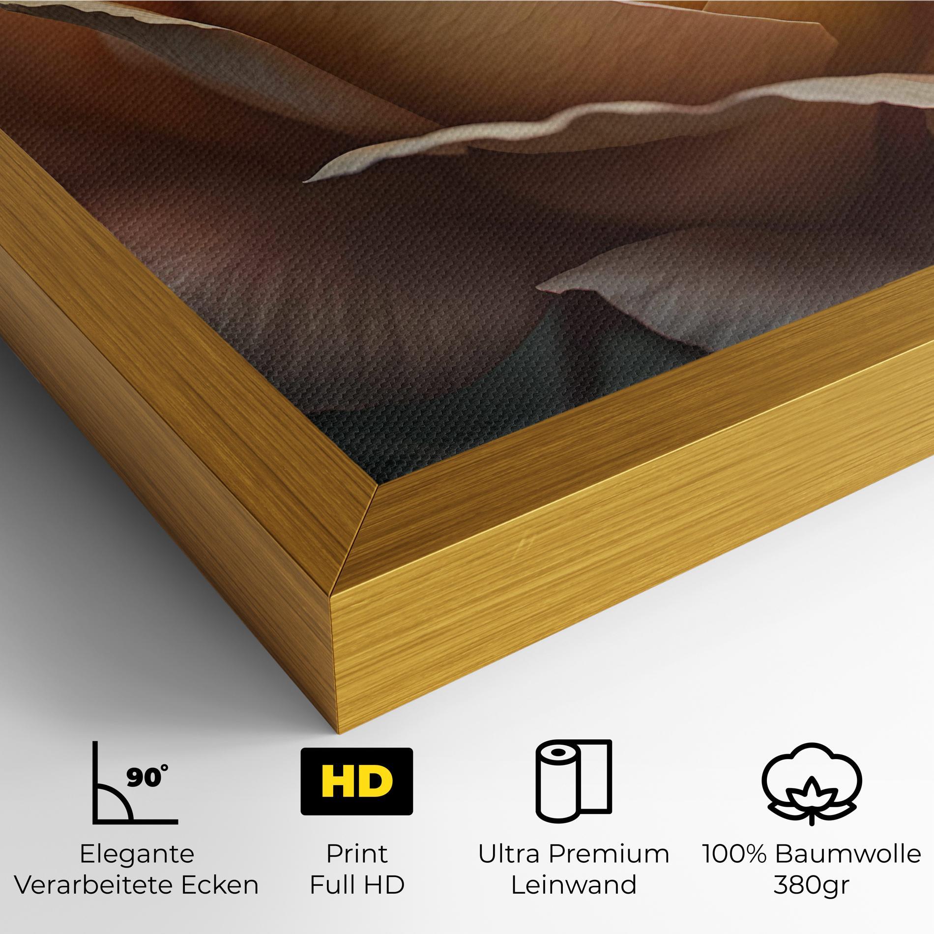 Leinwandbild Light Orange Rose Close Up mockup 4