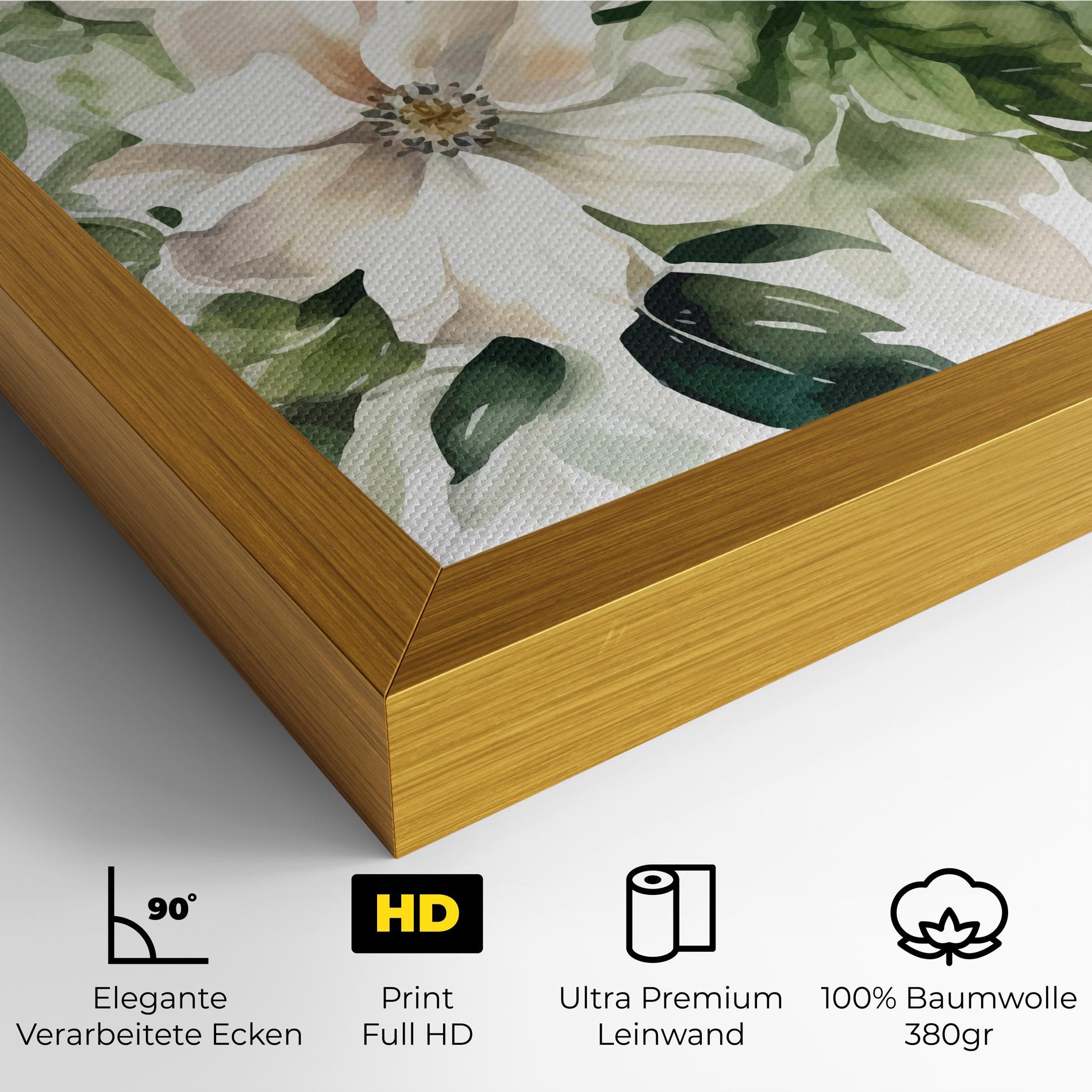 Leinwandbild Opened Rose mockup 4