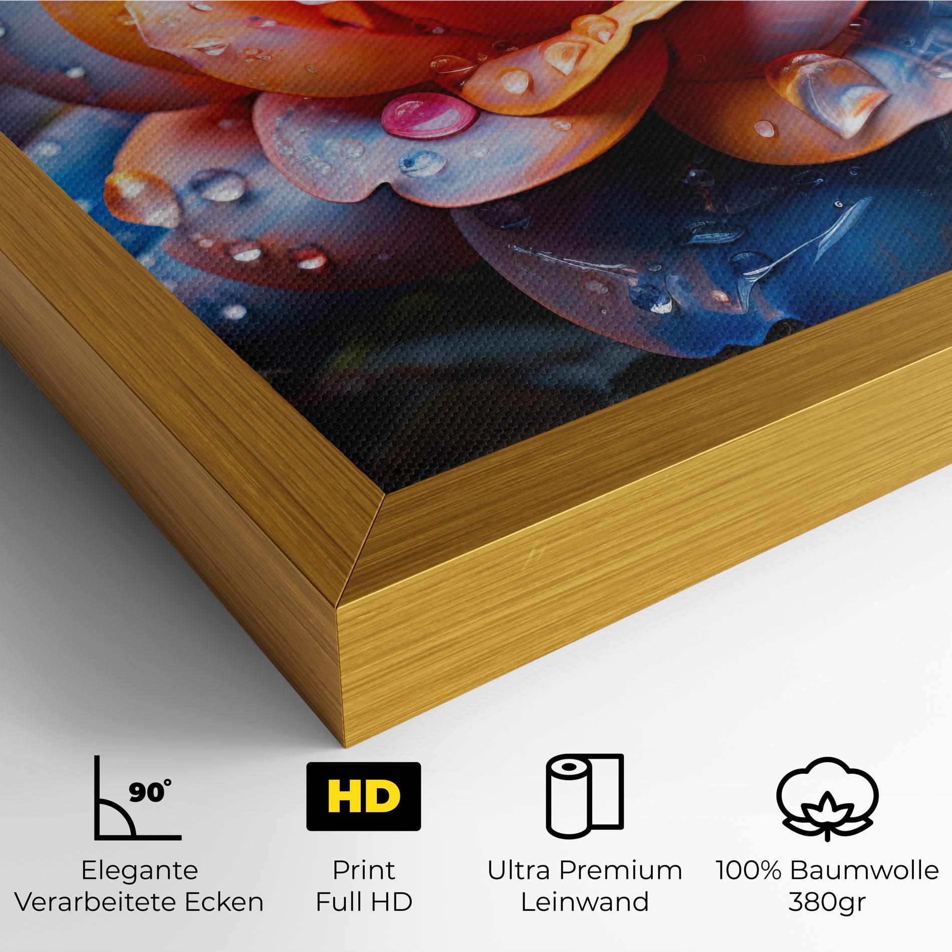 Leinwandbild Orange Blue Rose mockup 4