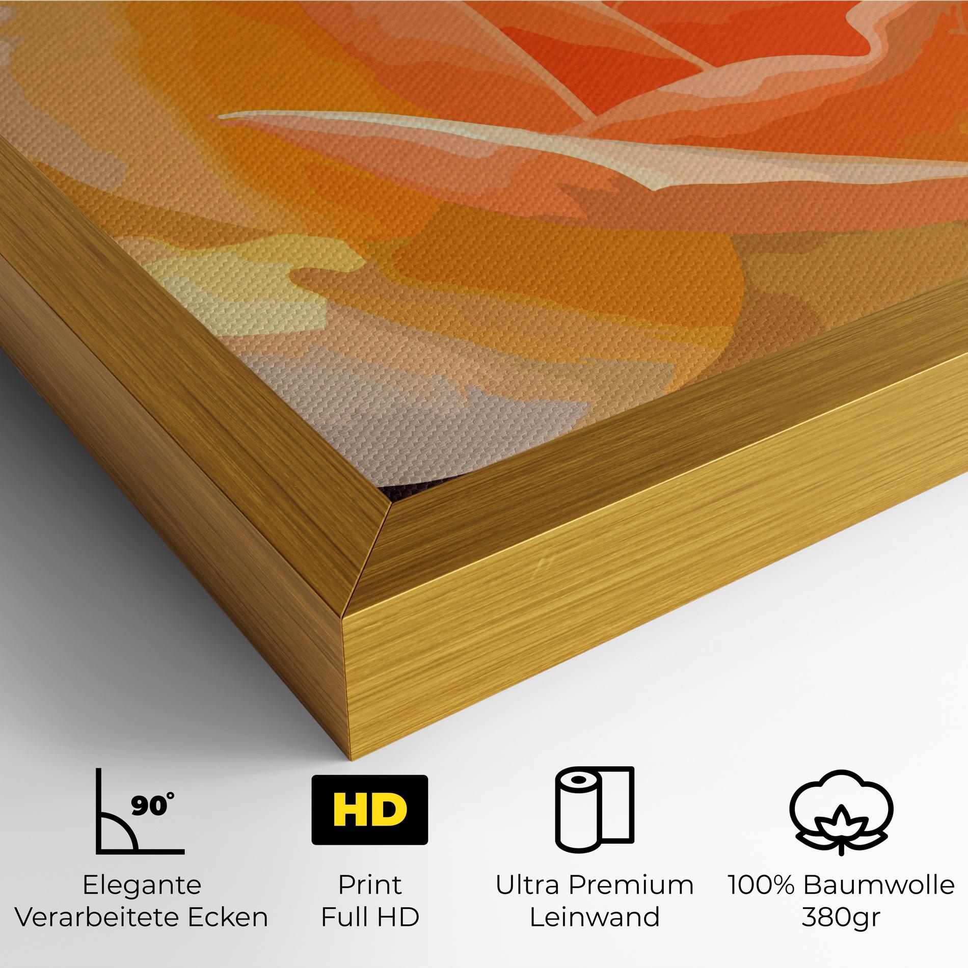 Leinwandbild Orange Rose Ioana mockup 4