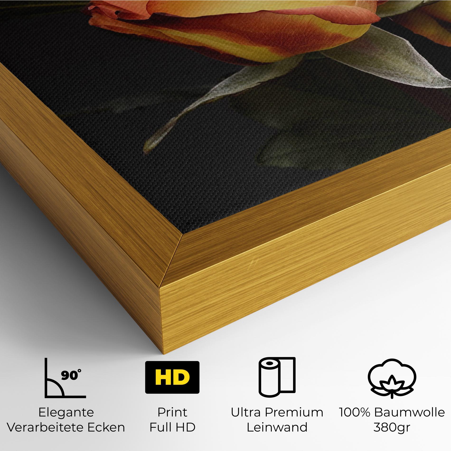 Leinwandbild Orange Rose mockup 4