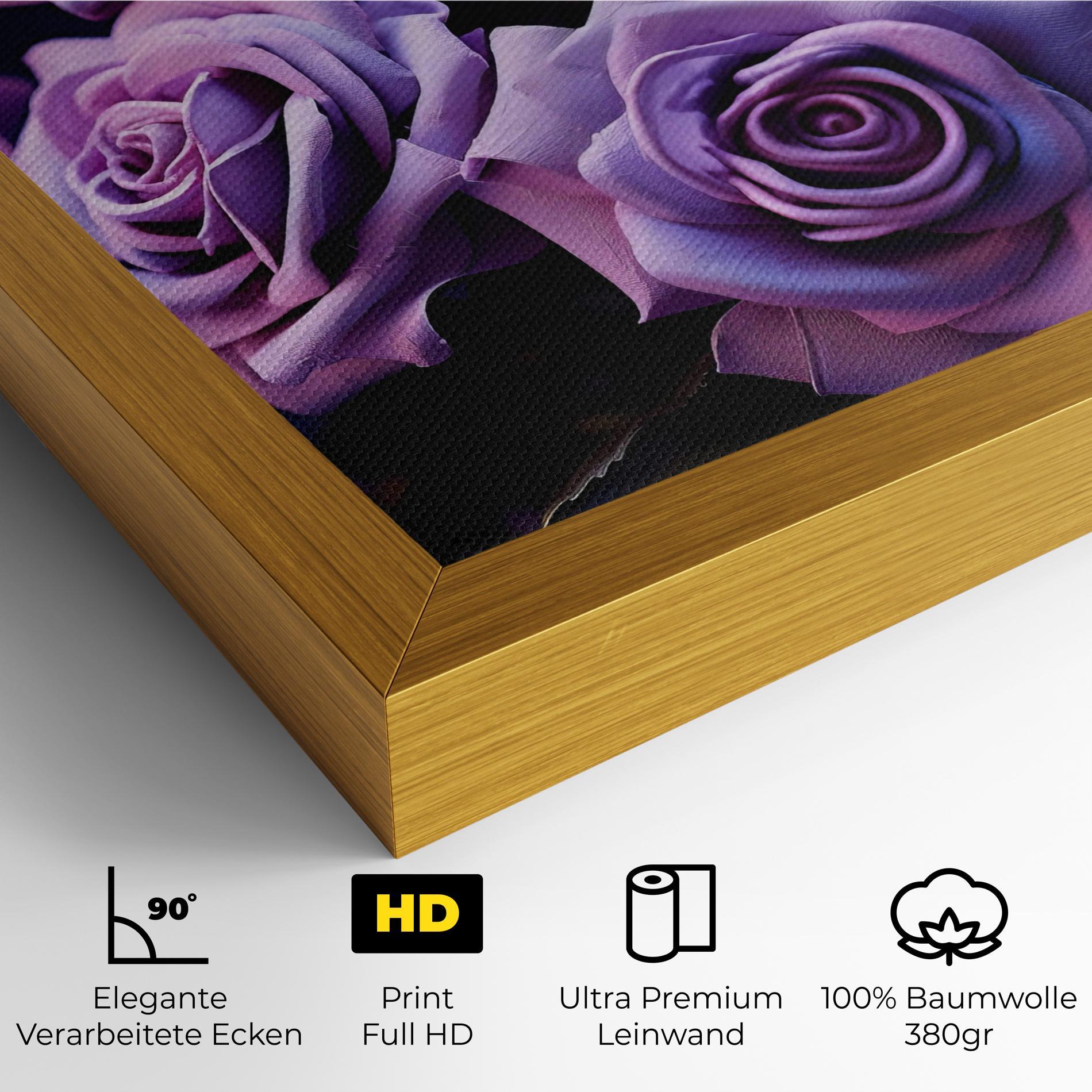 Leinwandbild Pastel Purple Rose mockup 4