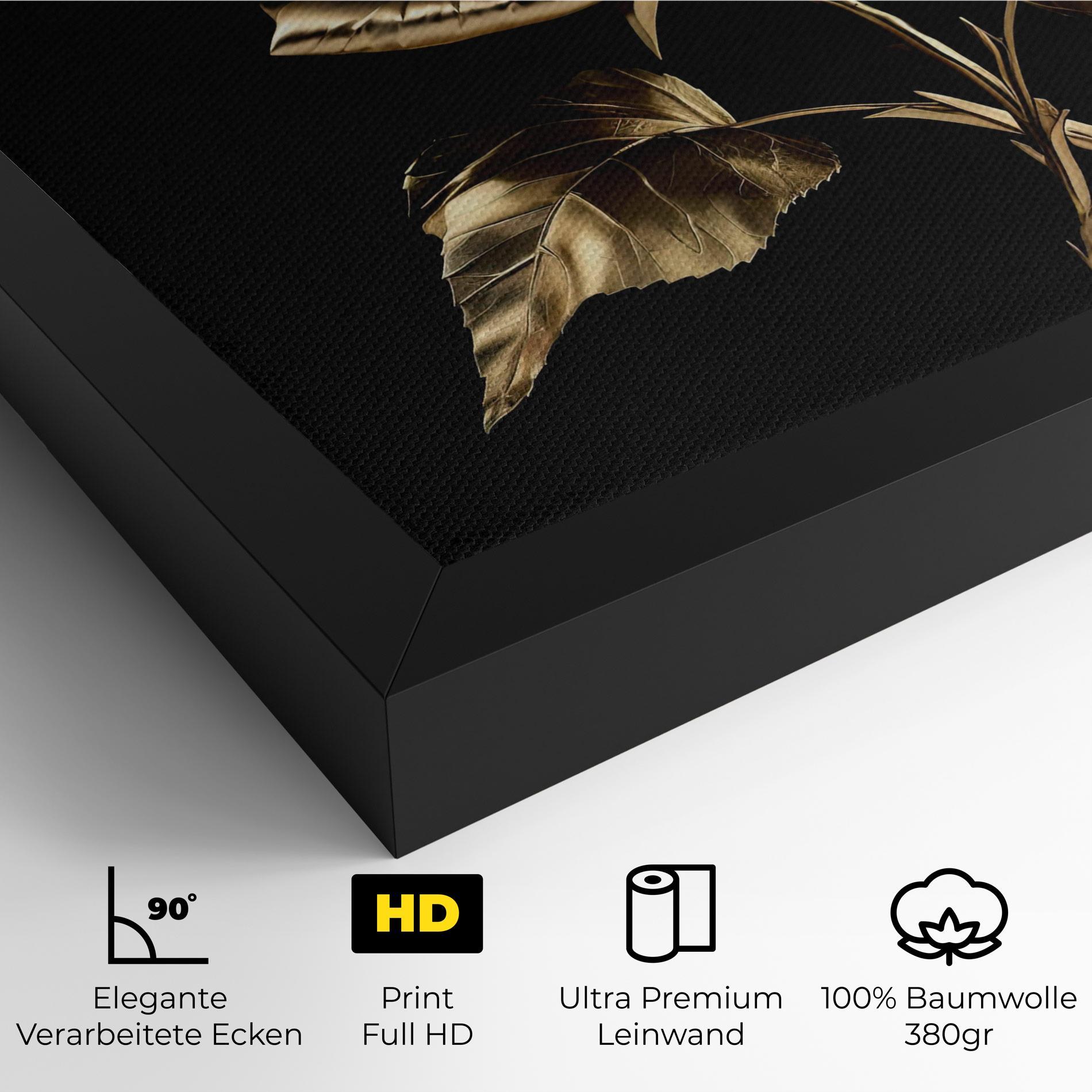 Leinwandbild Beautiful Golden Rose mockup 4