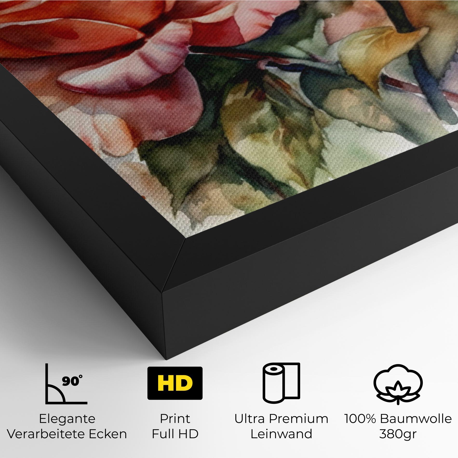 Leinwandbild Big Rose Painted mockup 4