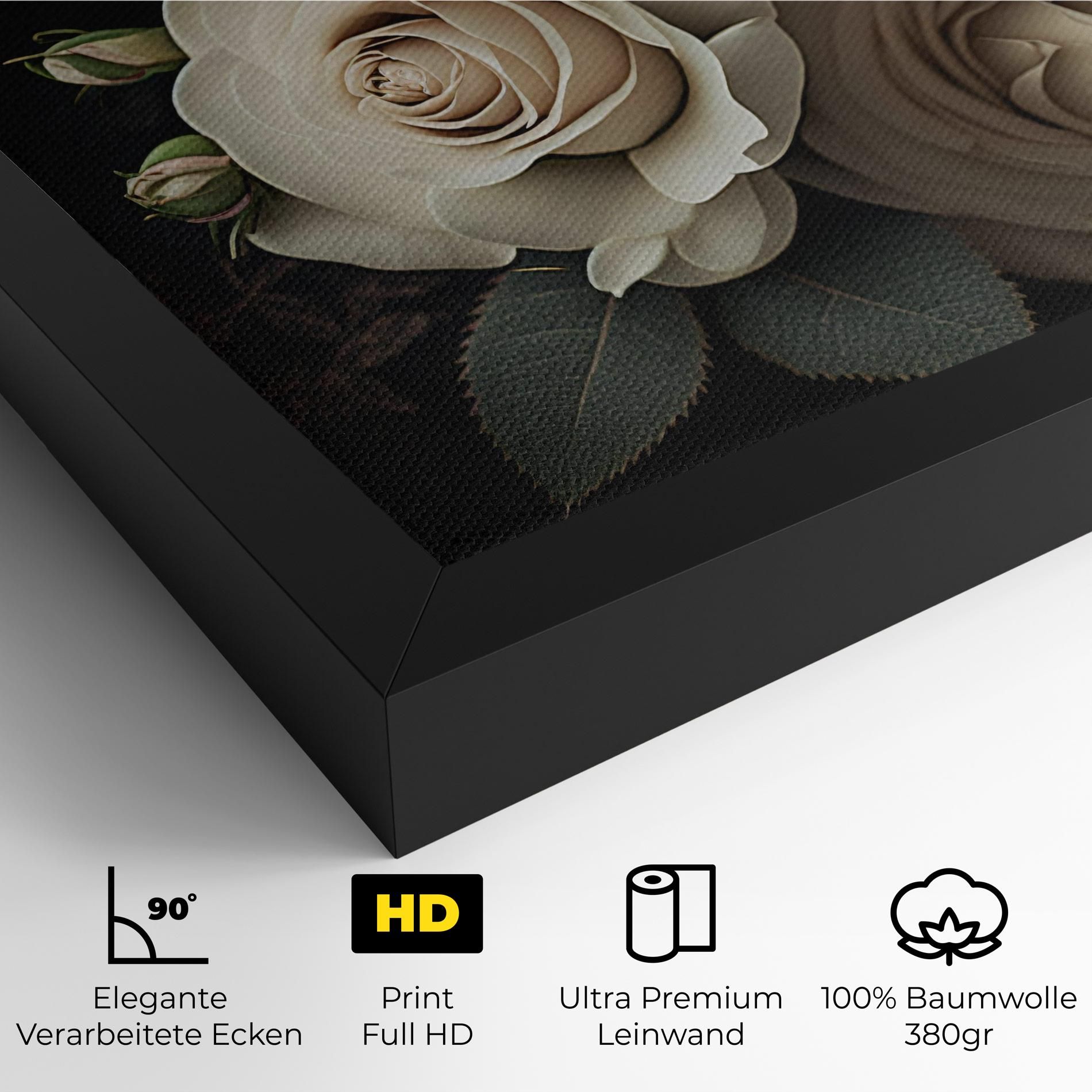 Cream Roses Close Up mockup 4