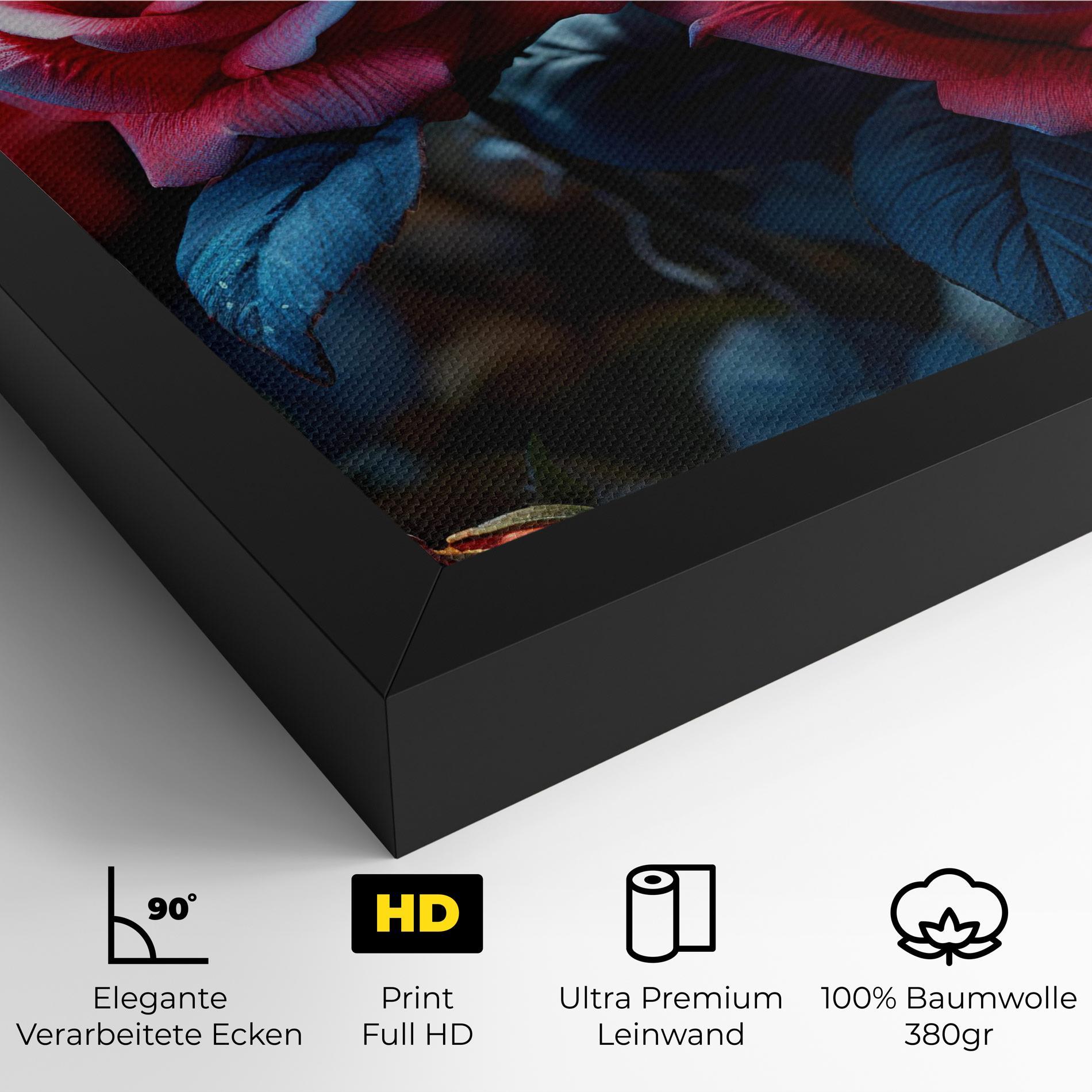 Leinwandbild Dark Pink Rose mockup 4