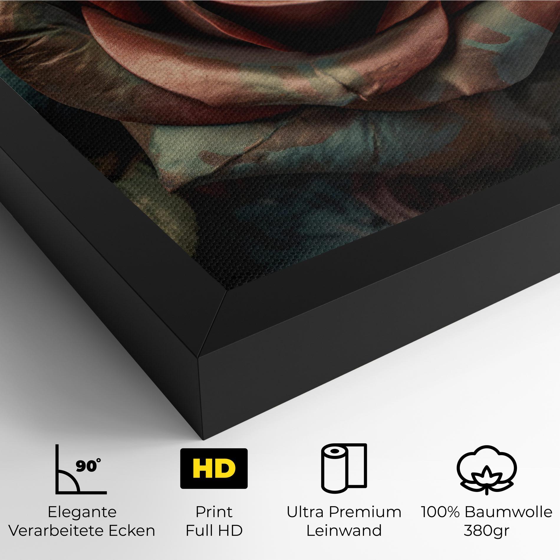Leinwandbild Exotic Blue Rose mockup 4