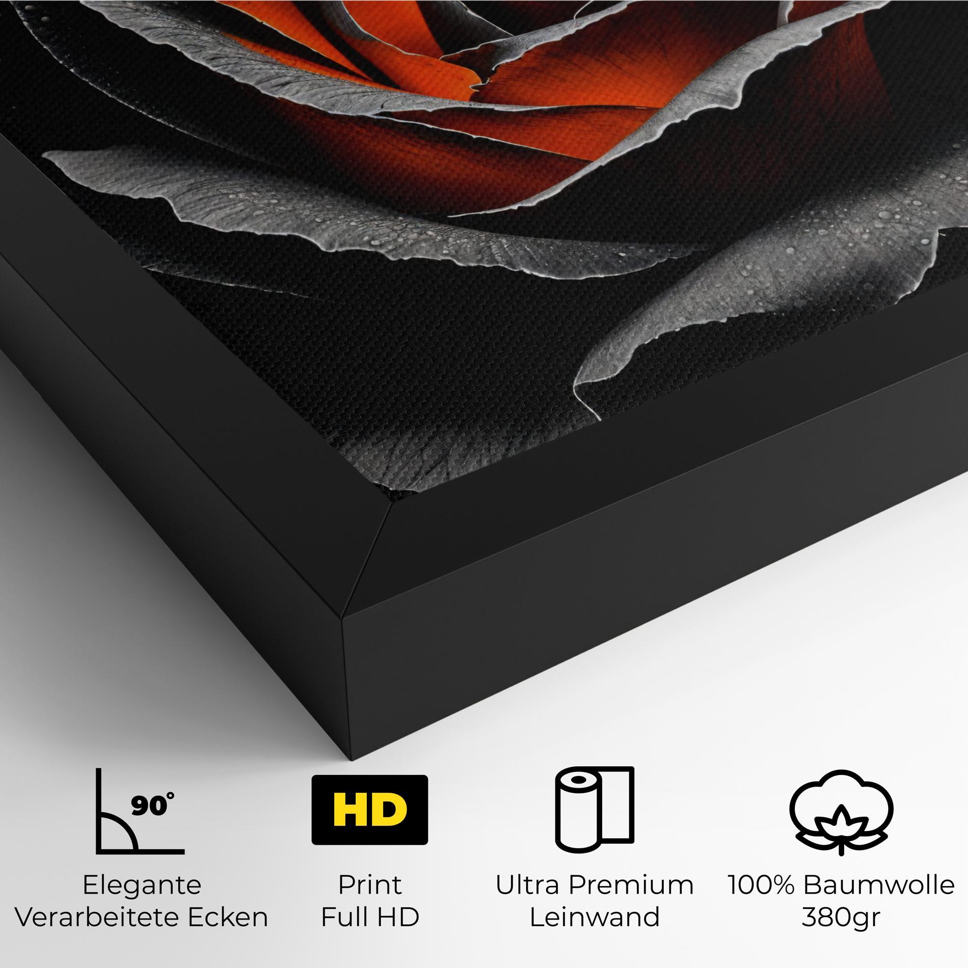 Leinwandbild Grey Orange Rose mockup 4