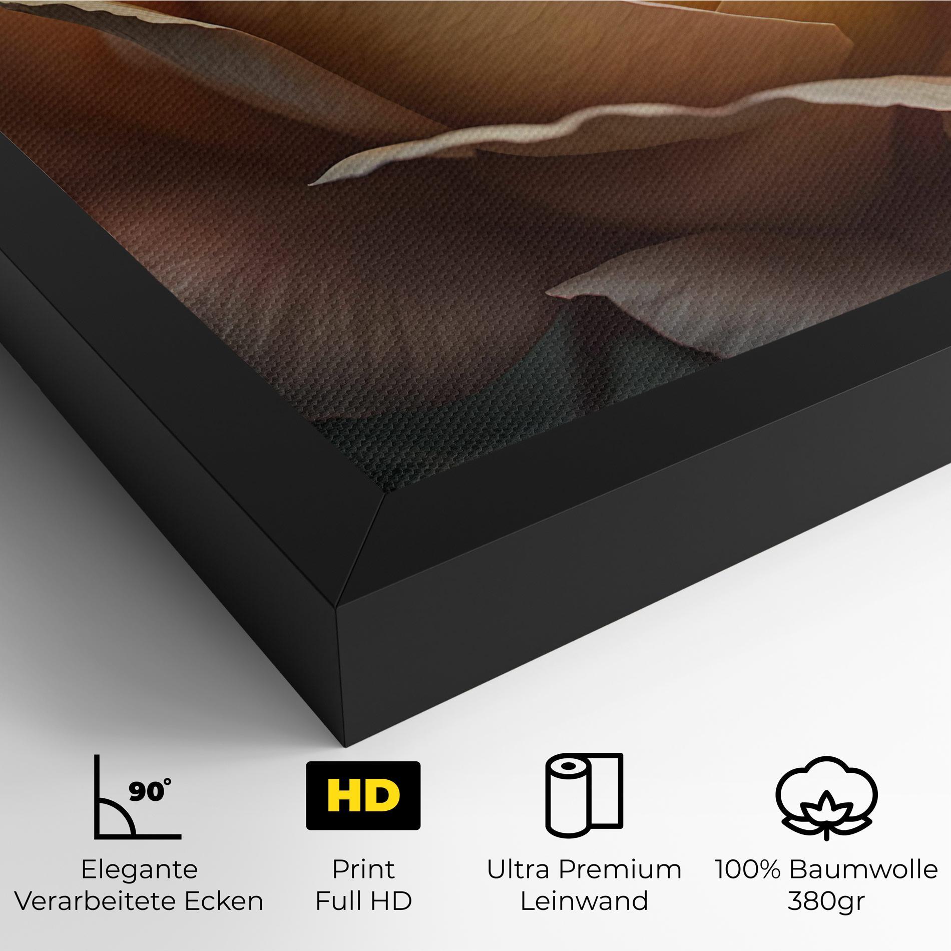 Leinwandbild Light Orange Rose Close Up mockup 4