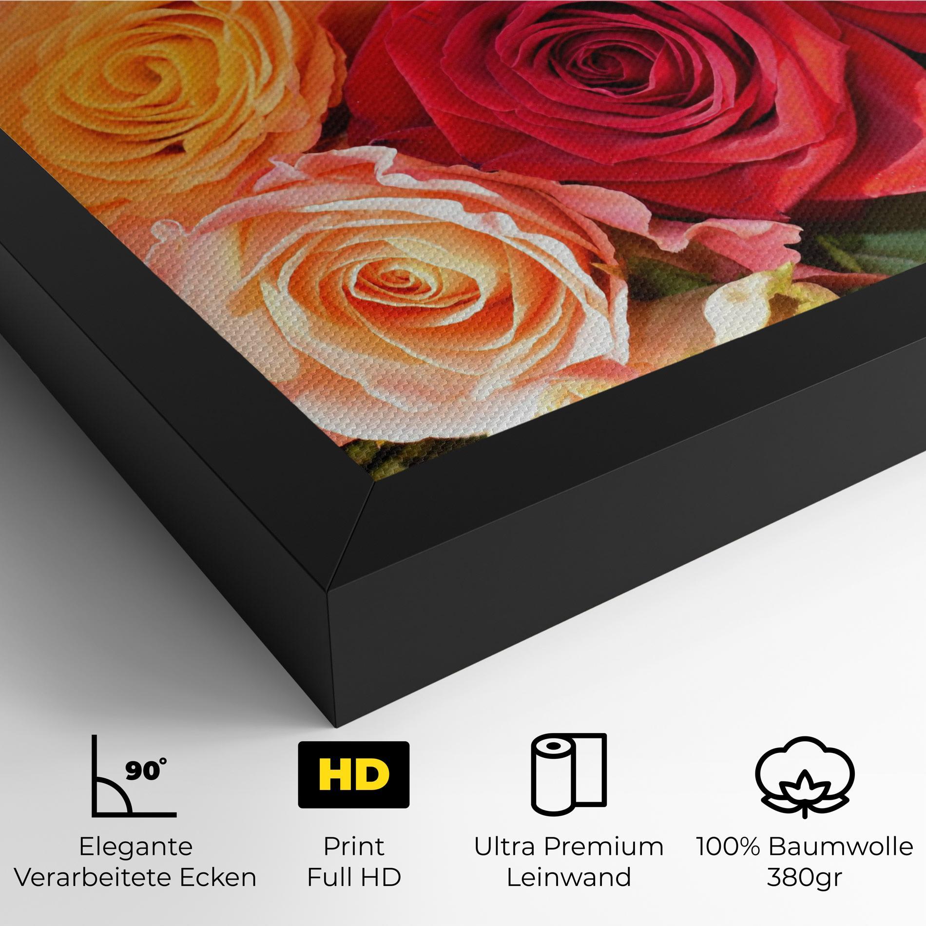 Leinwandbild Mixed Roses mockup 4