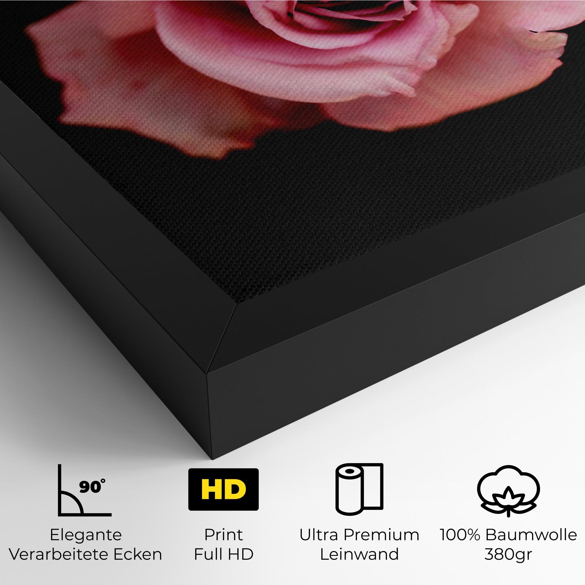 Leinwandbild Opened Pink Rose mockup 4