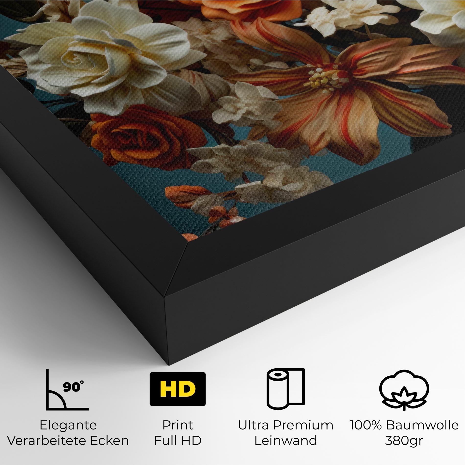 Leinwandbild Orange Cream Rose mockup 4