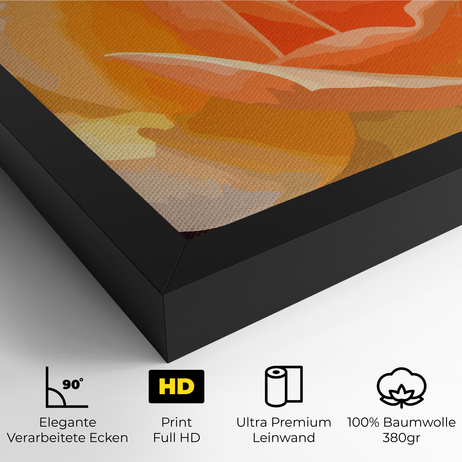 Leinwandbild Orange Rose Ioana mockup 4