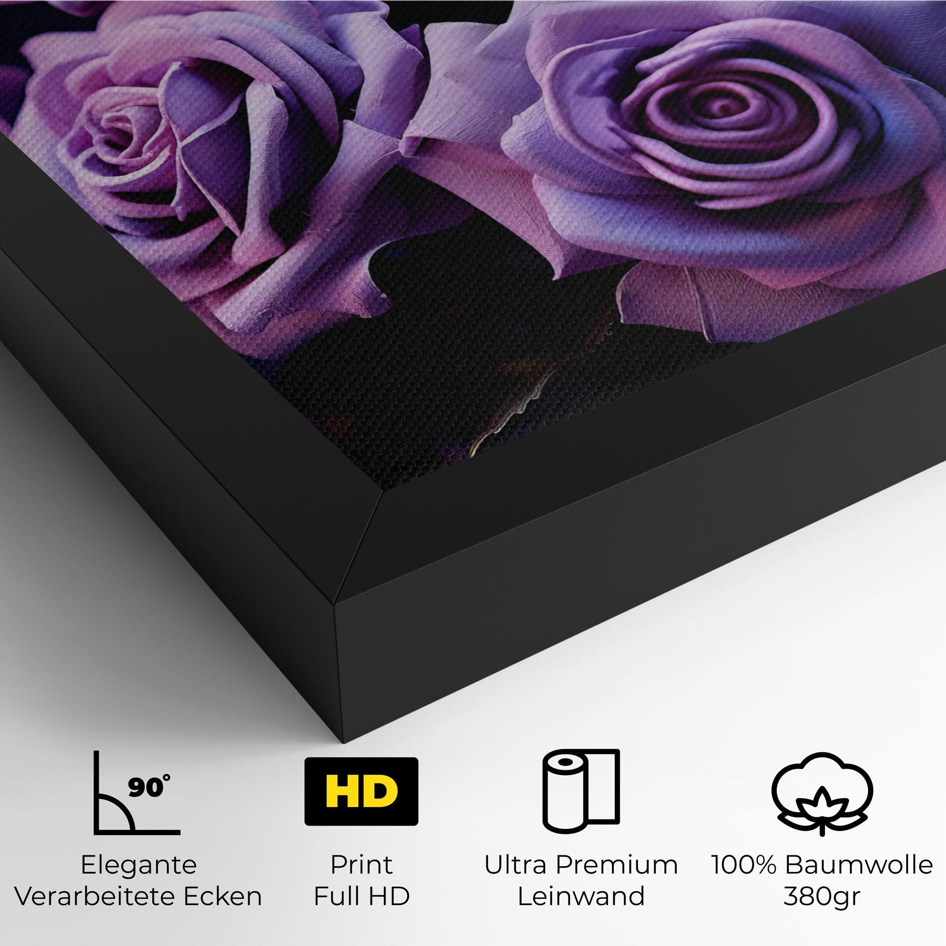 Leinwandbild Pastel Purple Rose mockup 4