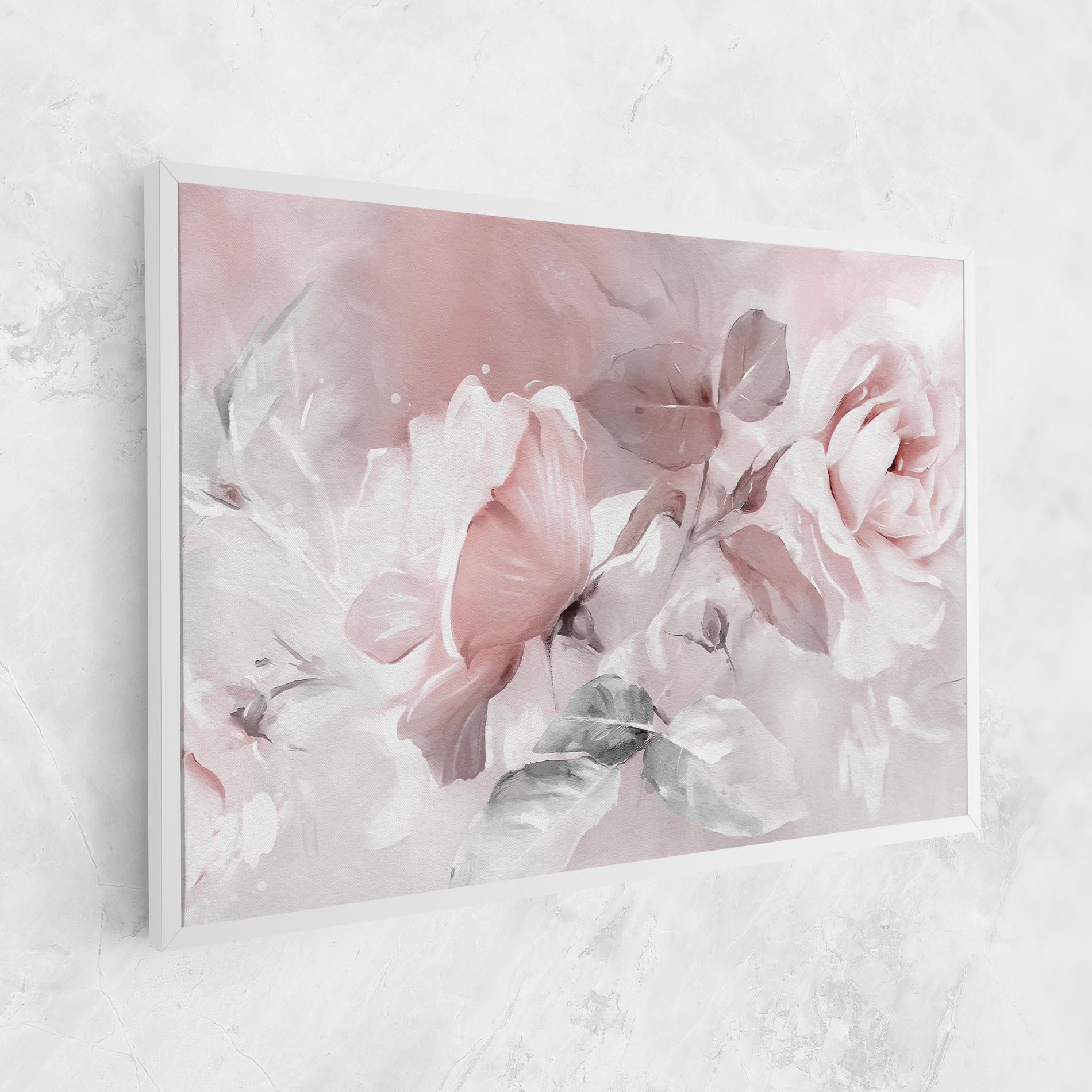 Leinwandbild Abstract Pink Flowers mockup 1