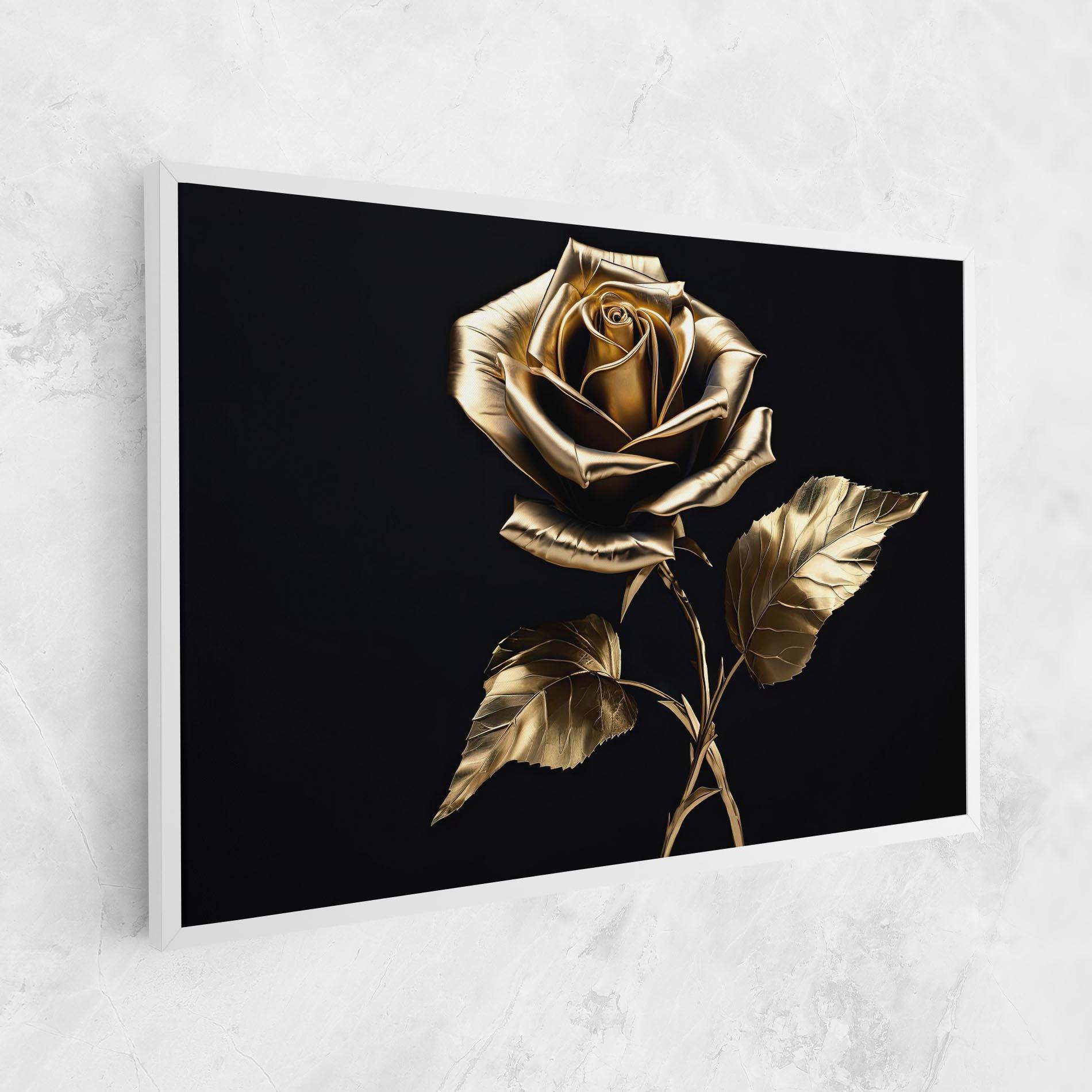 Leinwandbild Beautiful Golden Rose mockup 1