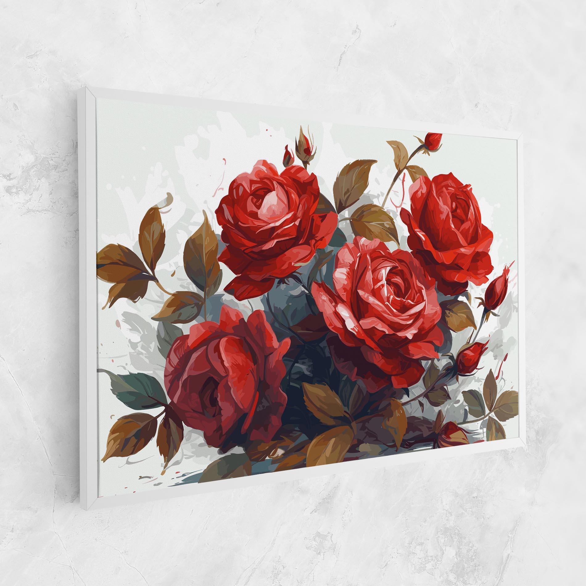 Leinwandbild Beautiful Red Roses mockup 1
