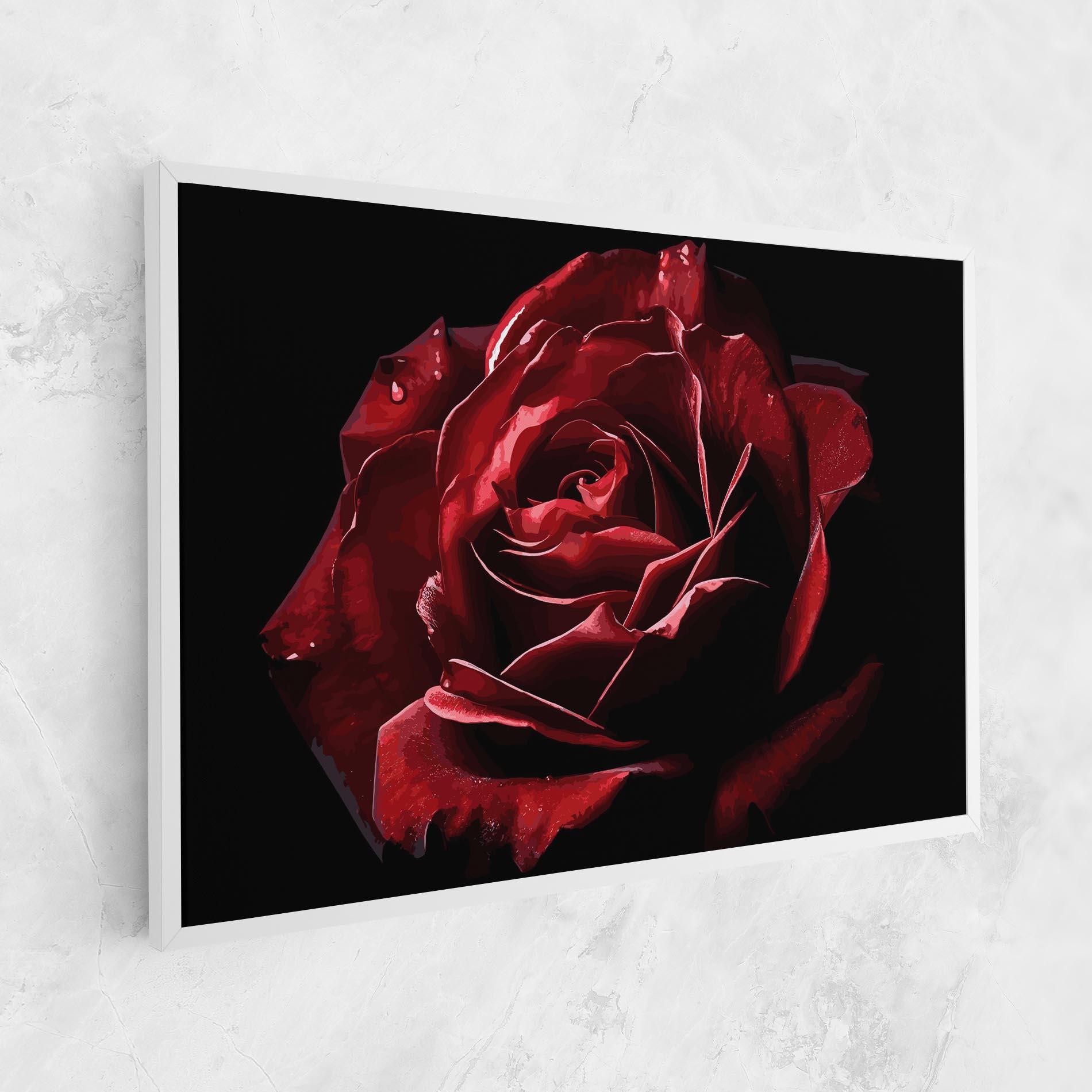 Leinwandbild Big Red Rose mockup 1