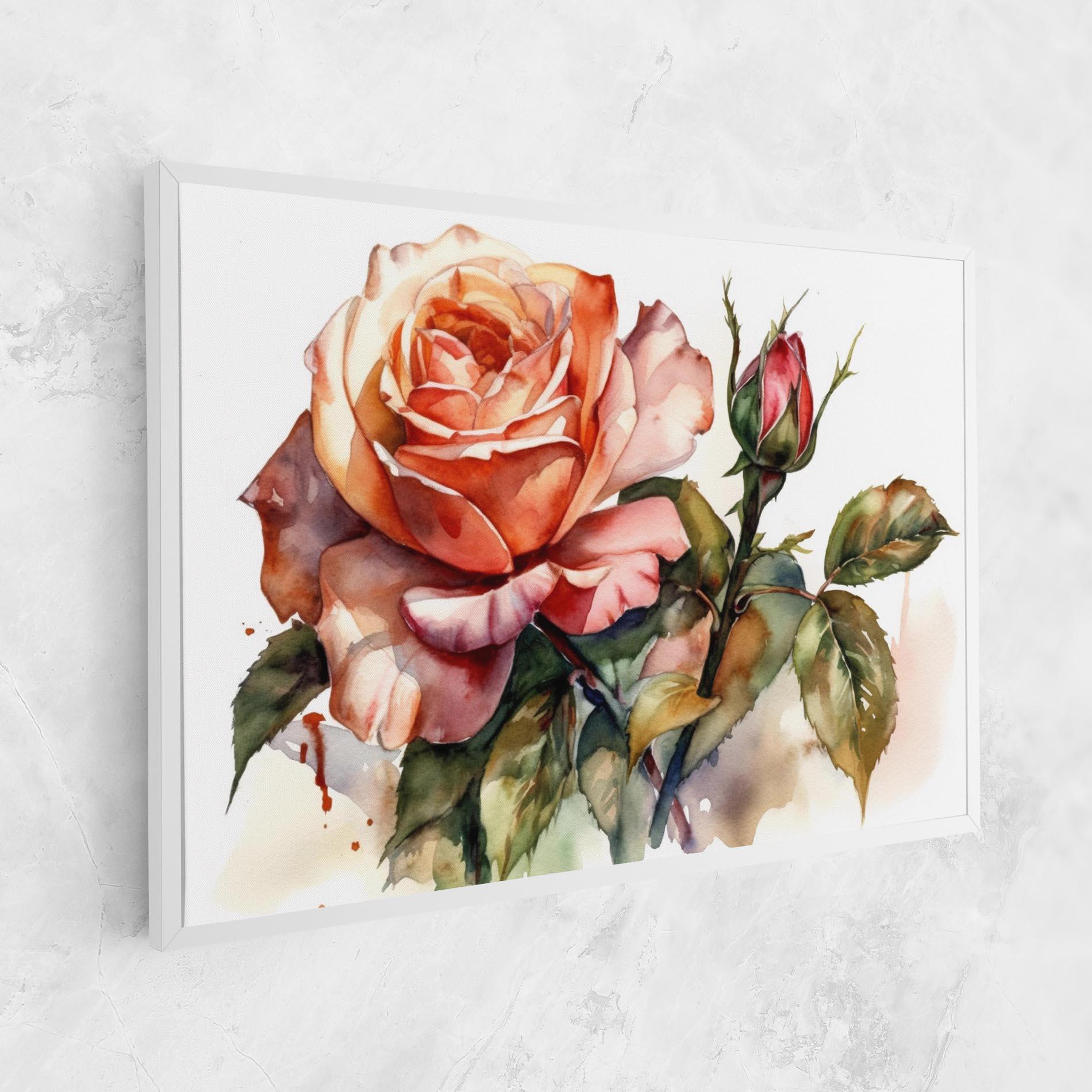 Leinwandbild Big Rose Painted mockup 1