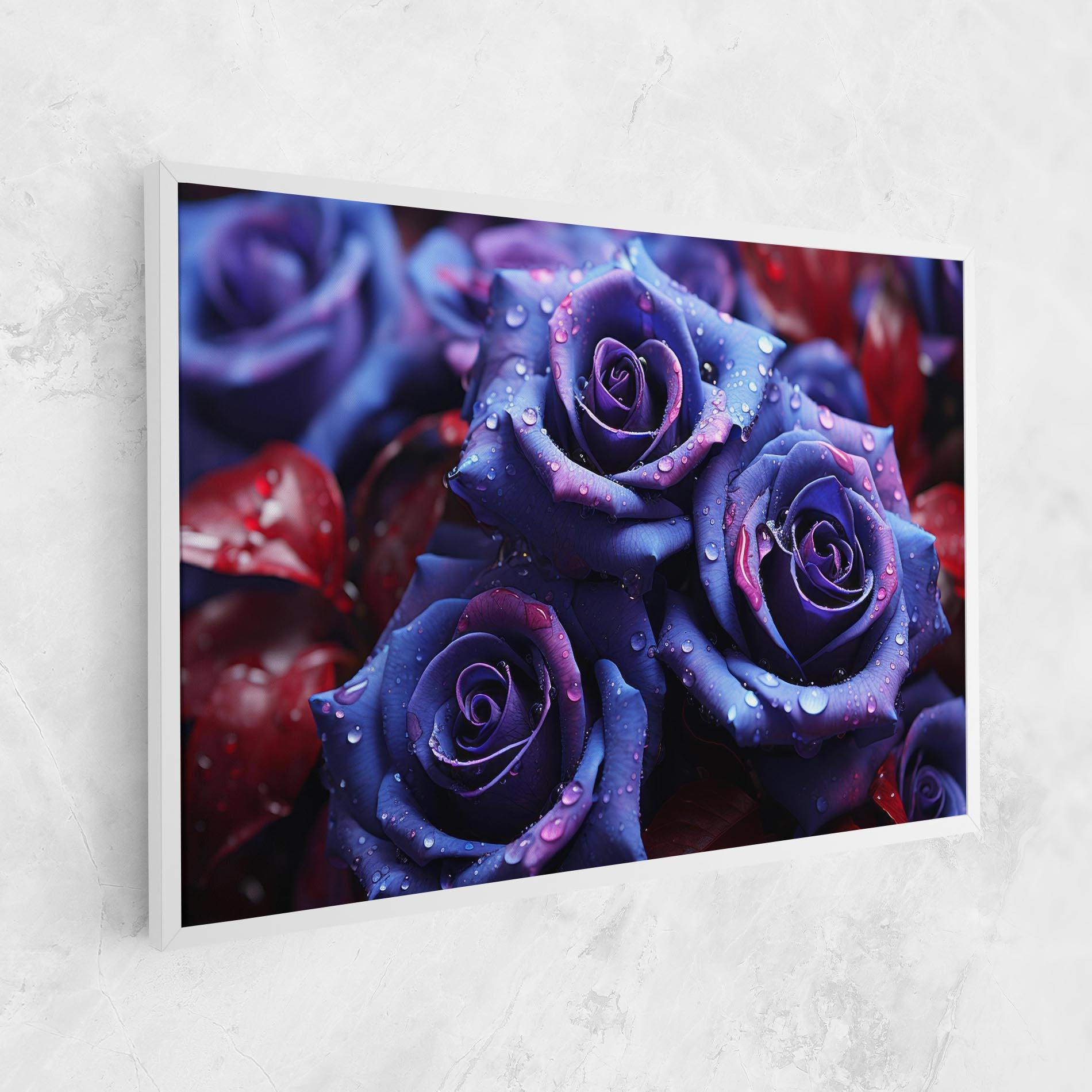 Leinwandbild Blue Purple Rose mockup 1