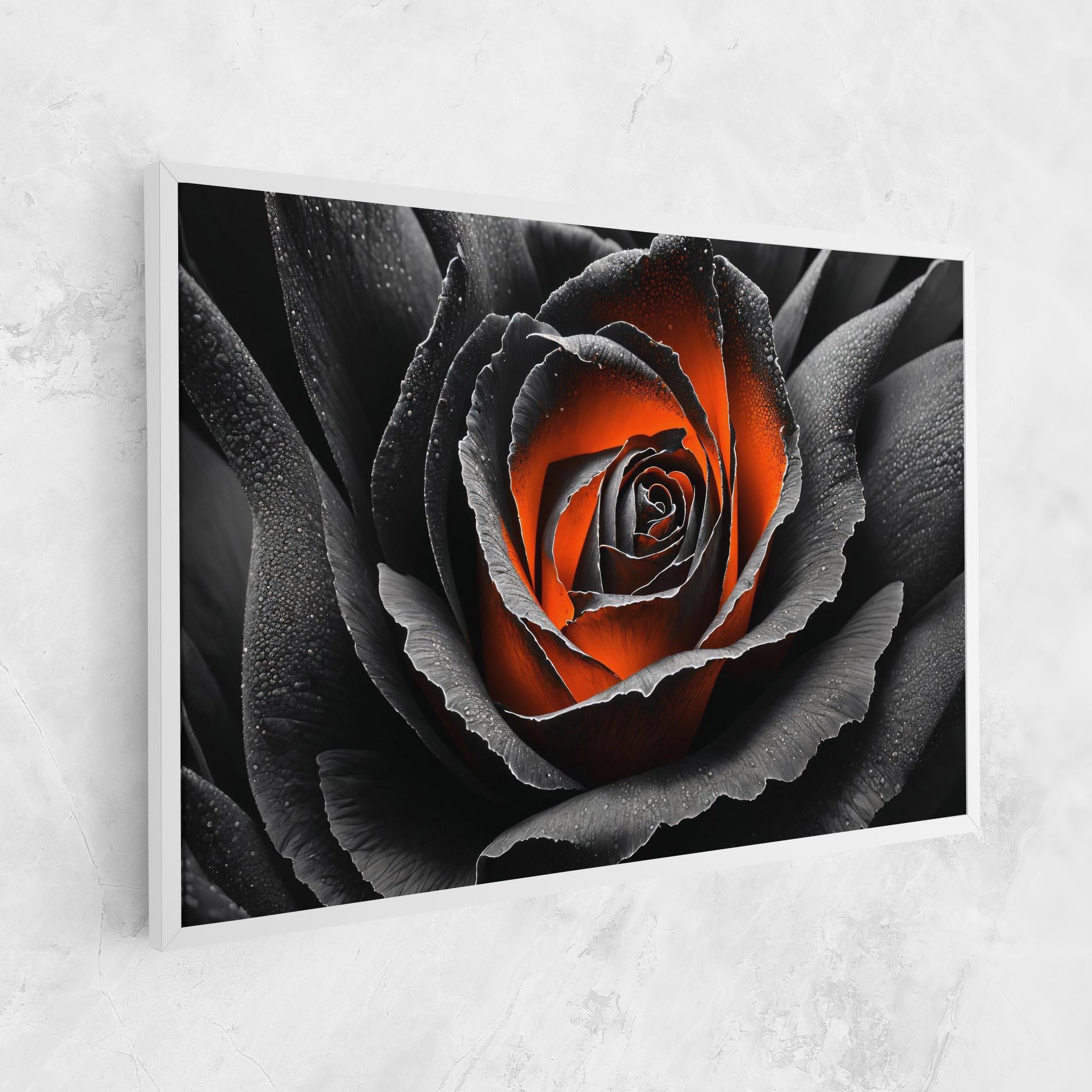 Leinwandbild Grey Orange Rose mockup 1