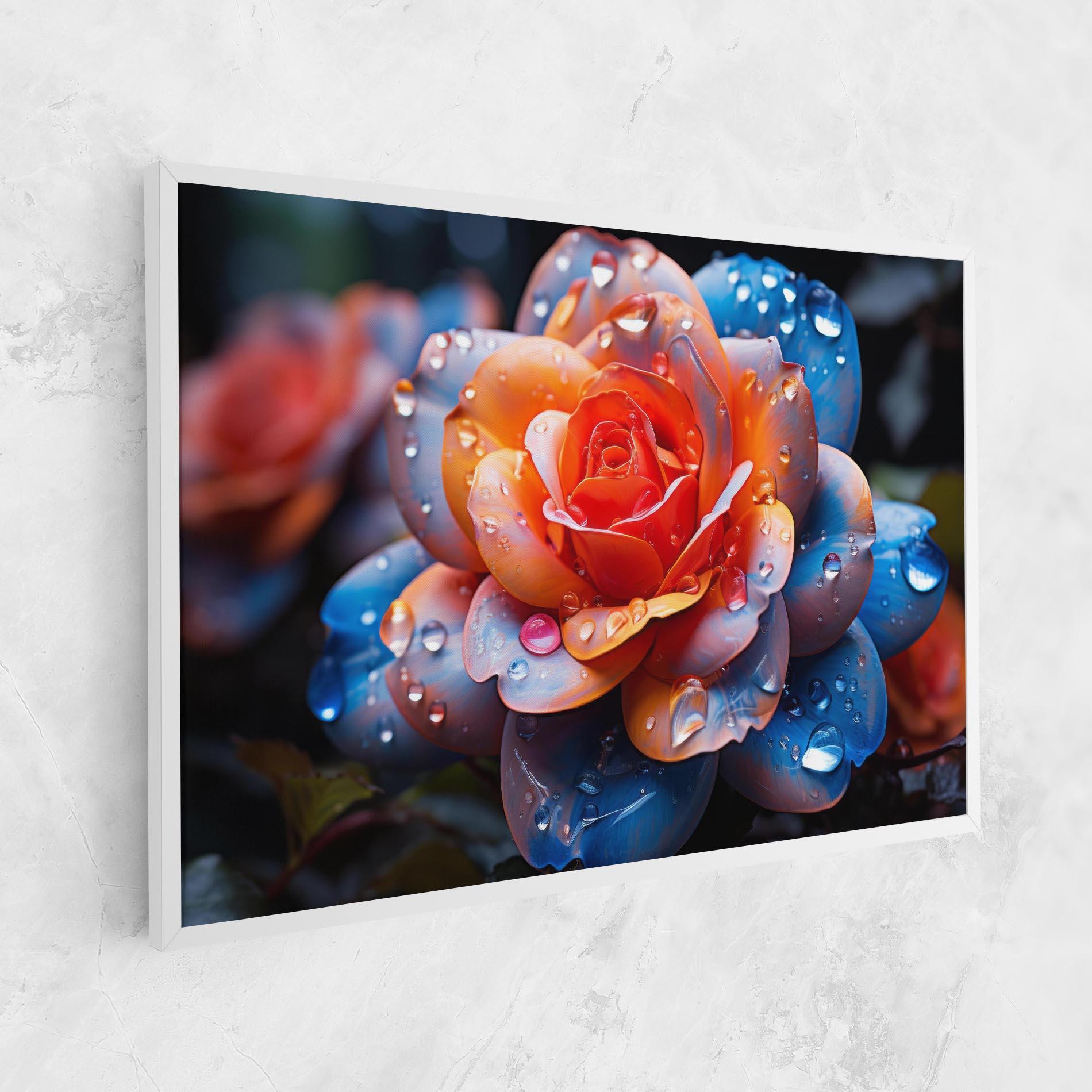 Leinwandbild Orange Blue Rose mockup 1