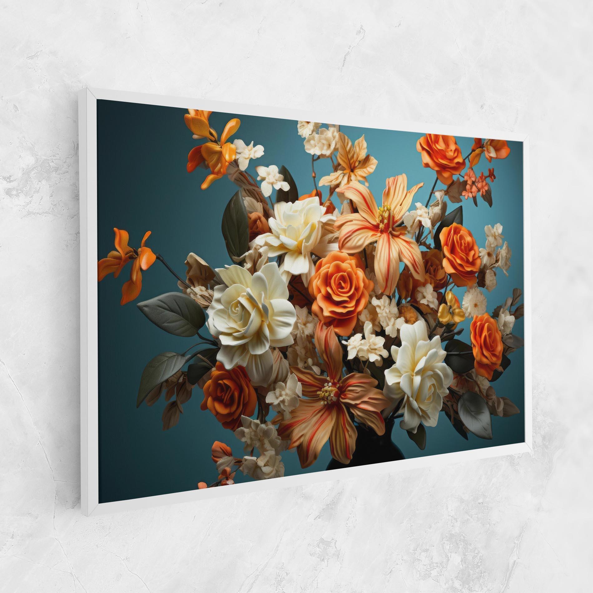 Leinwandbild Orange Cream Rose mockup 1