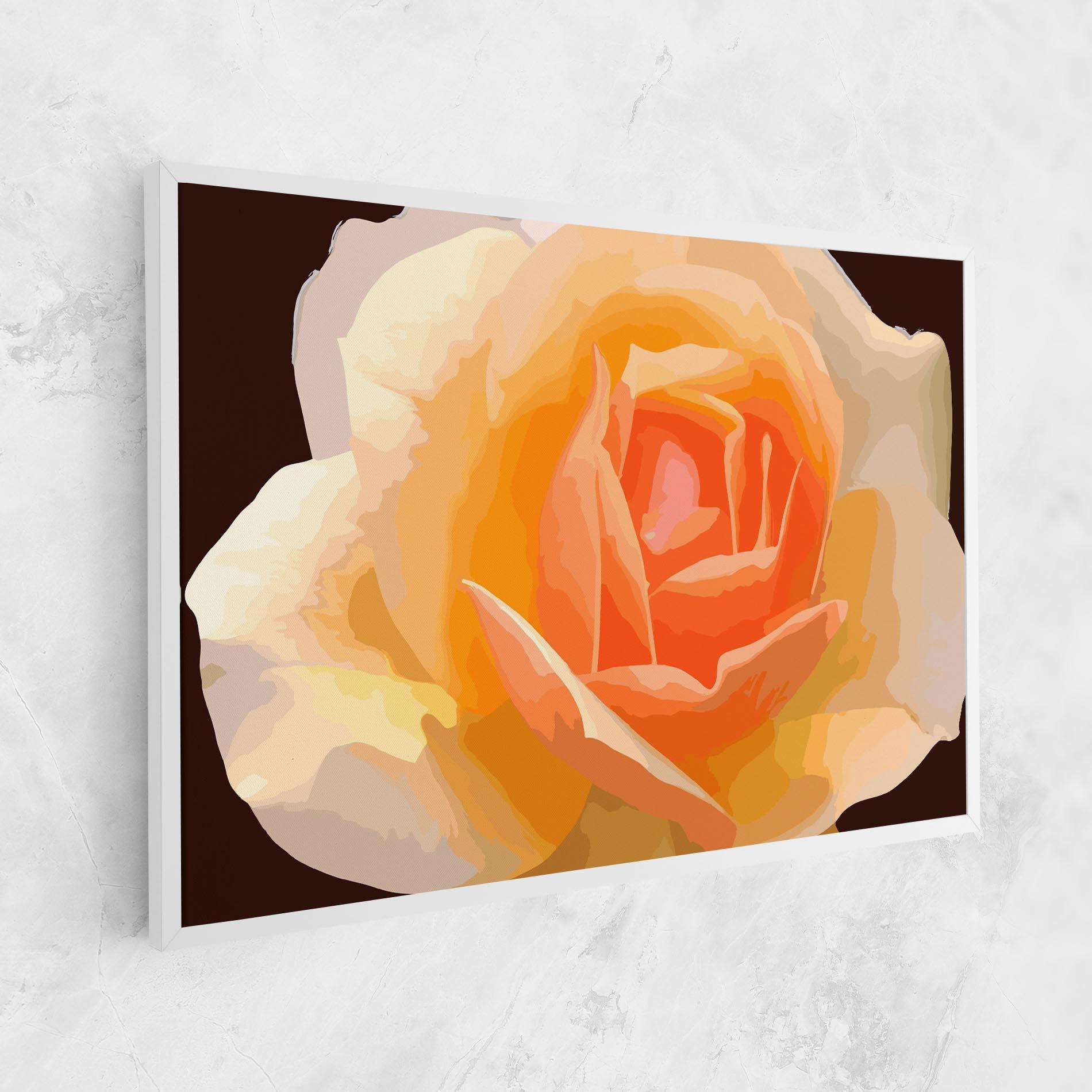 Leinwandbild Orange Rose Ioana mockup 1