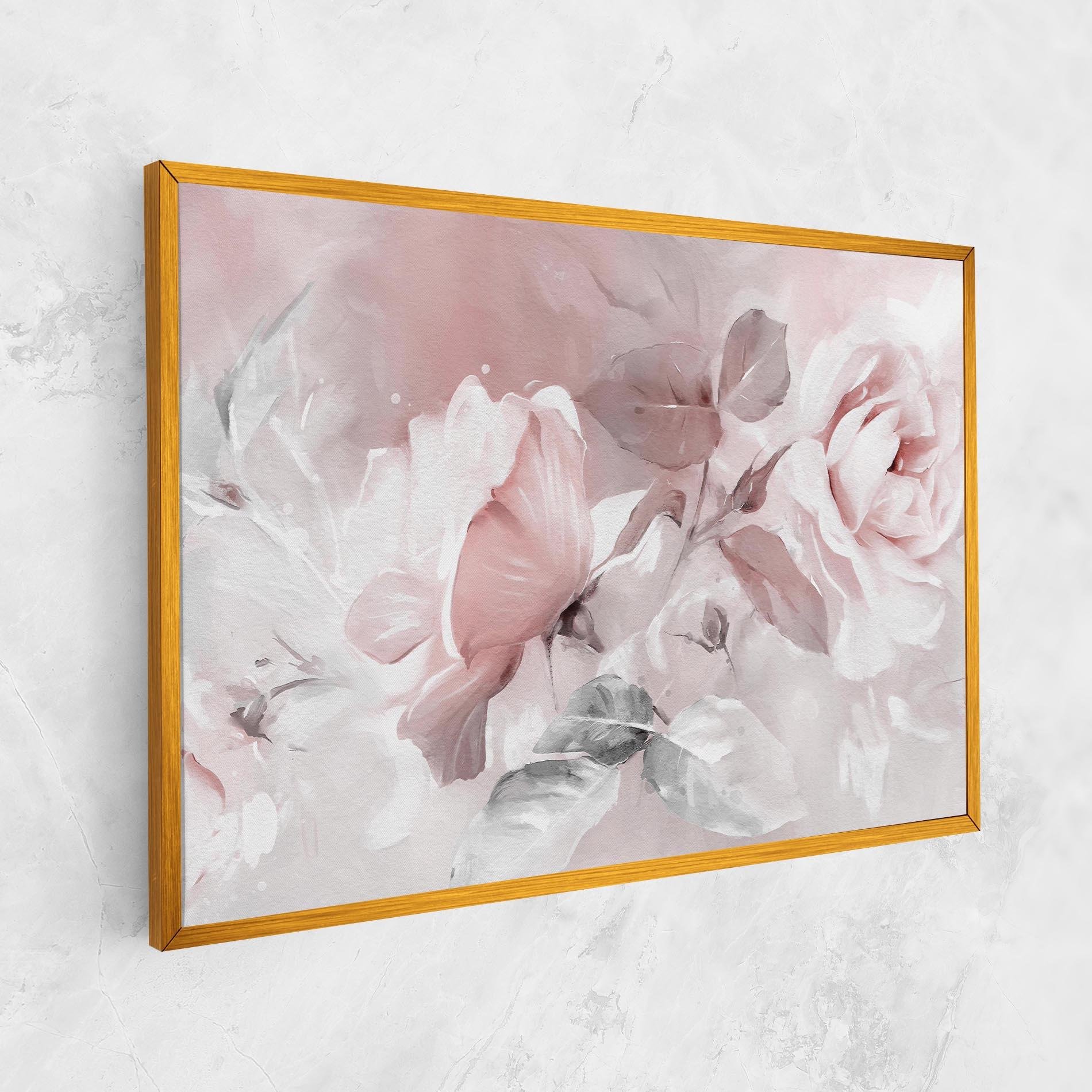 Leinwandbild Abstract Pink Flowers mockup 1