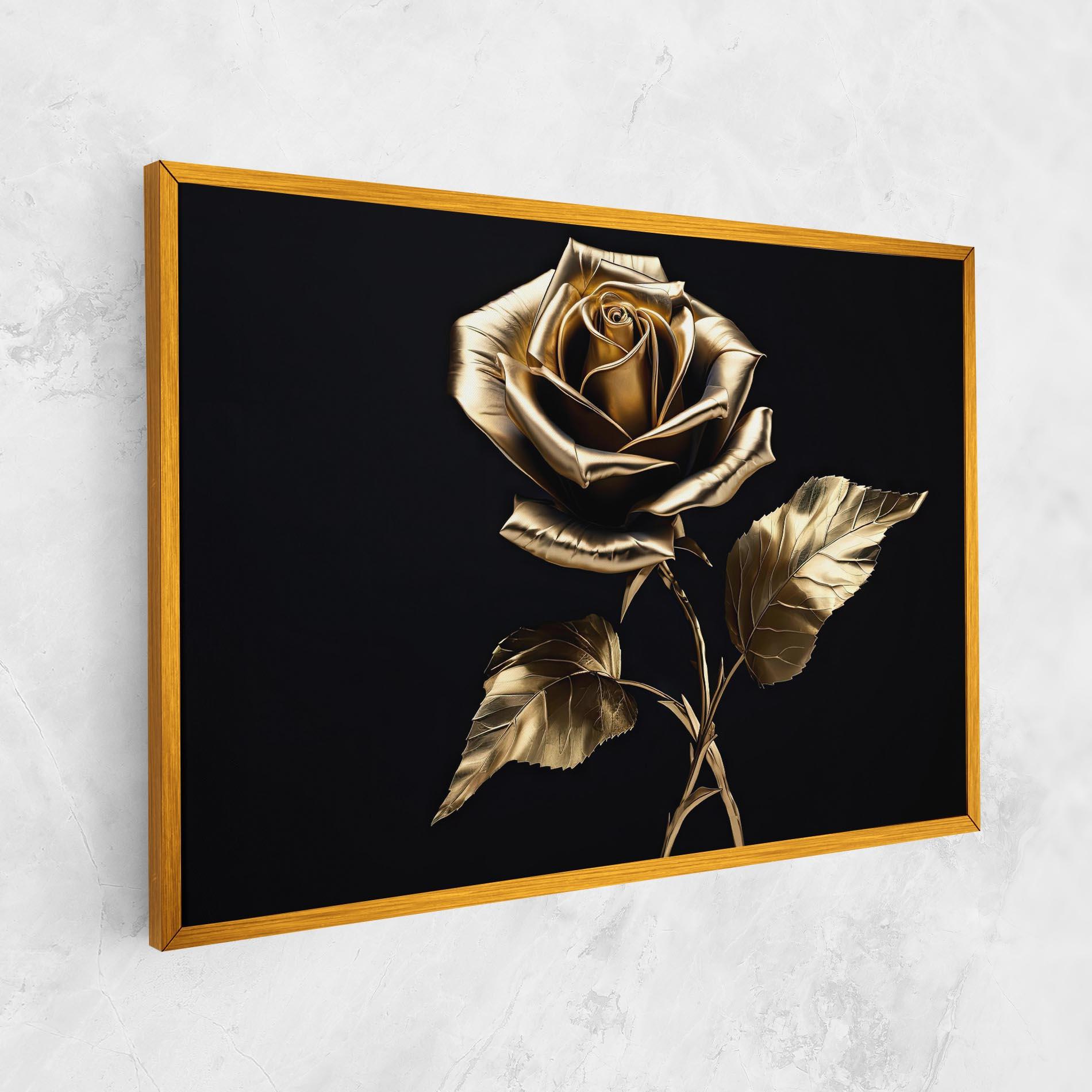 Leinwandbild Beautiful Golden Rose mockup 1