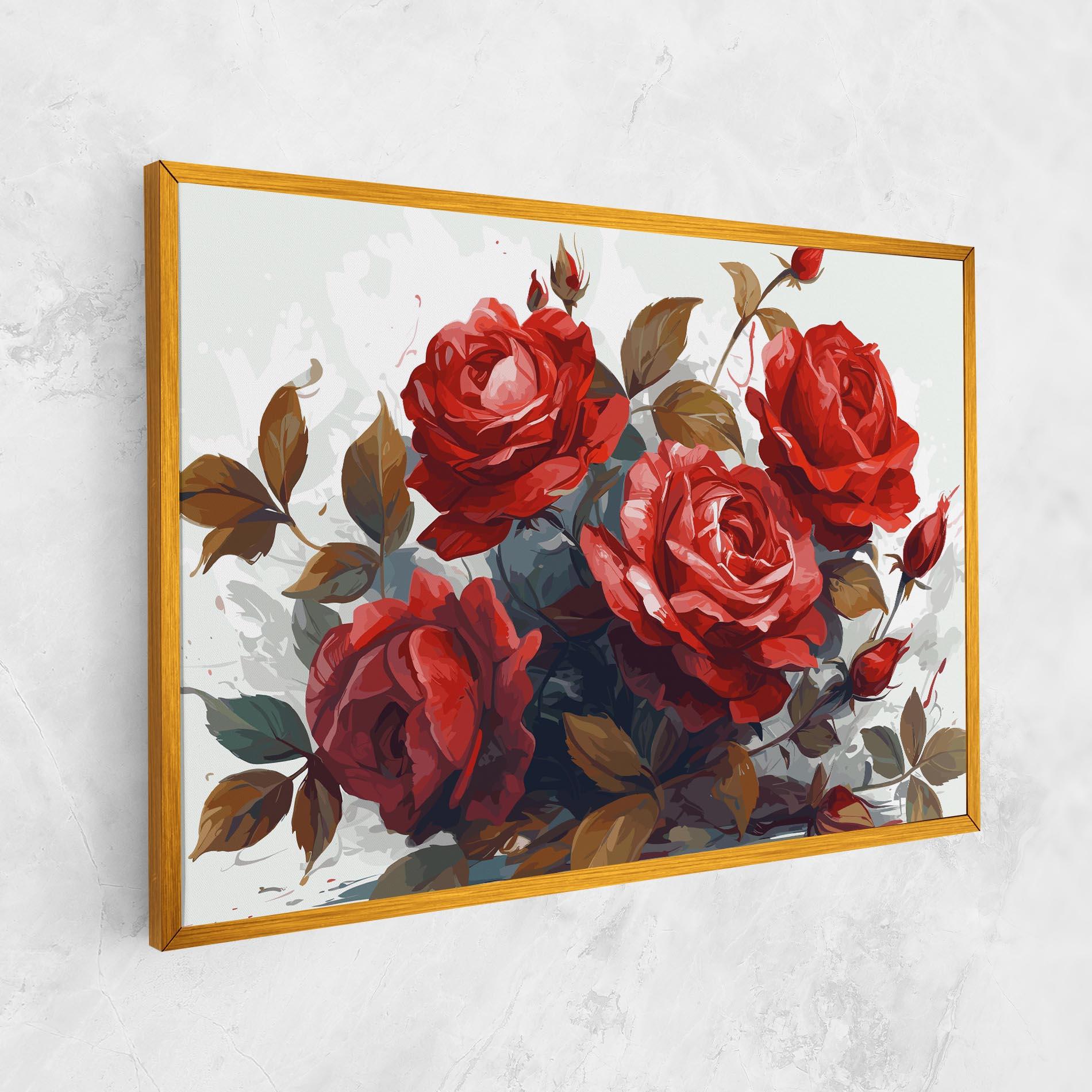 Leinwandbild Beautiful Red Roses mockup 1