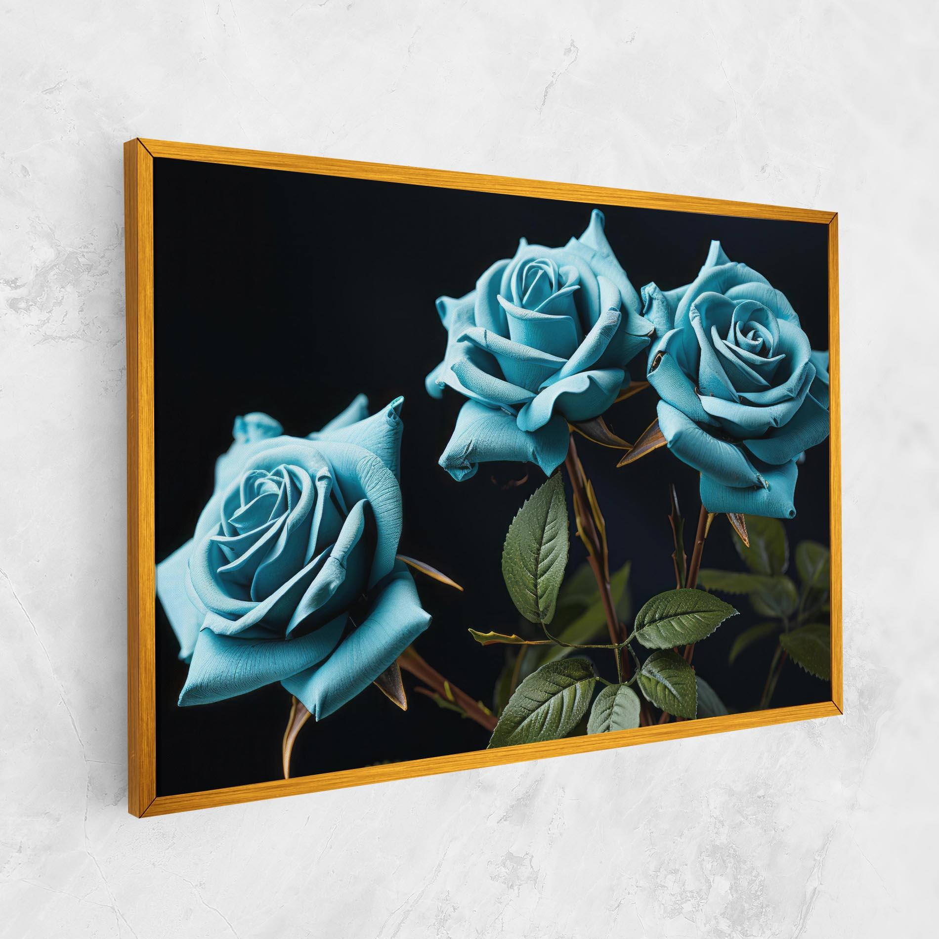 Leinwandbild Blue Roses mockup 1