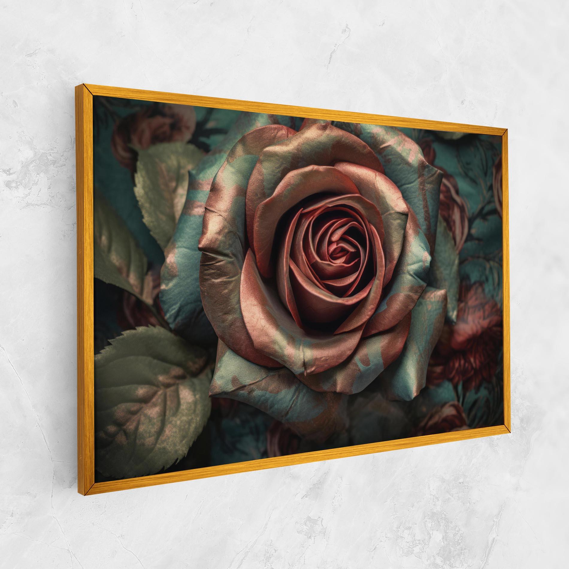 Leinwandbild Exotic Blue Rose mockup 1