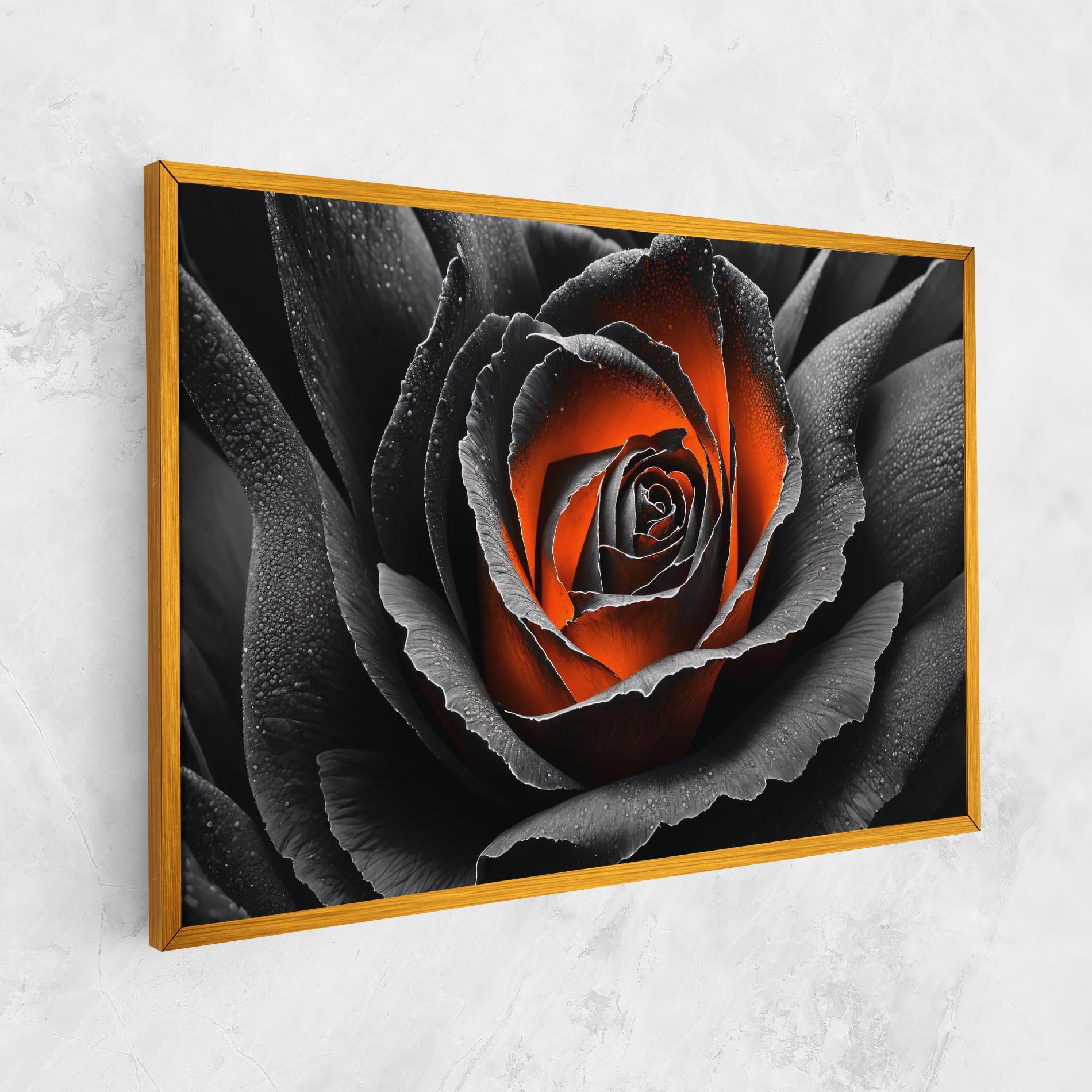 Leinwandbild Grey Orange Rose mockup 1