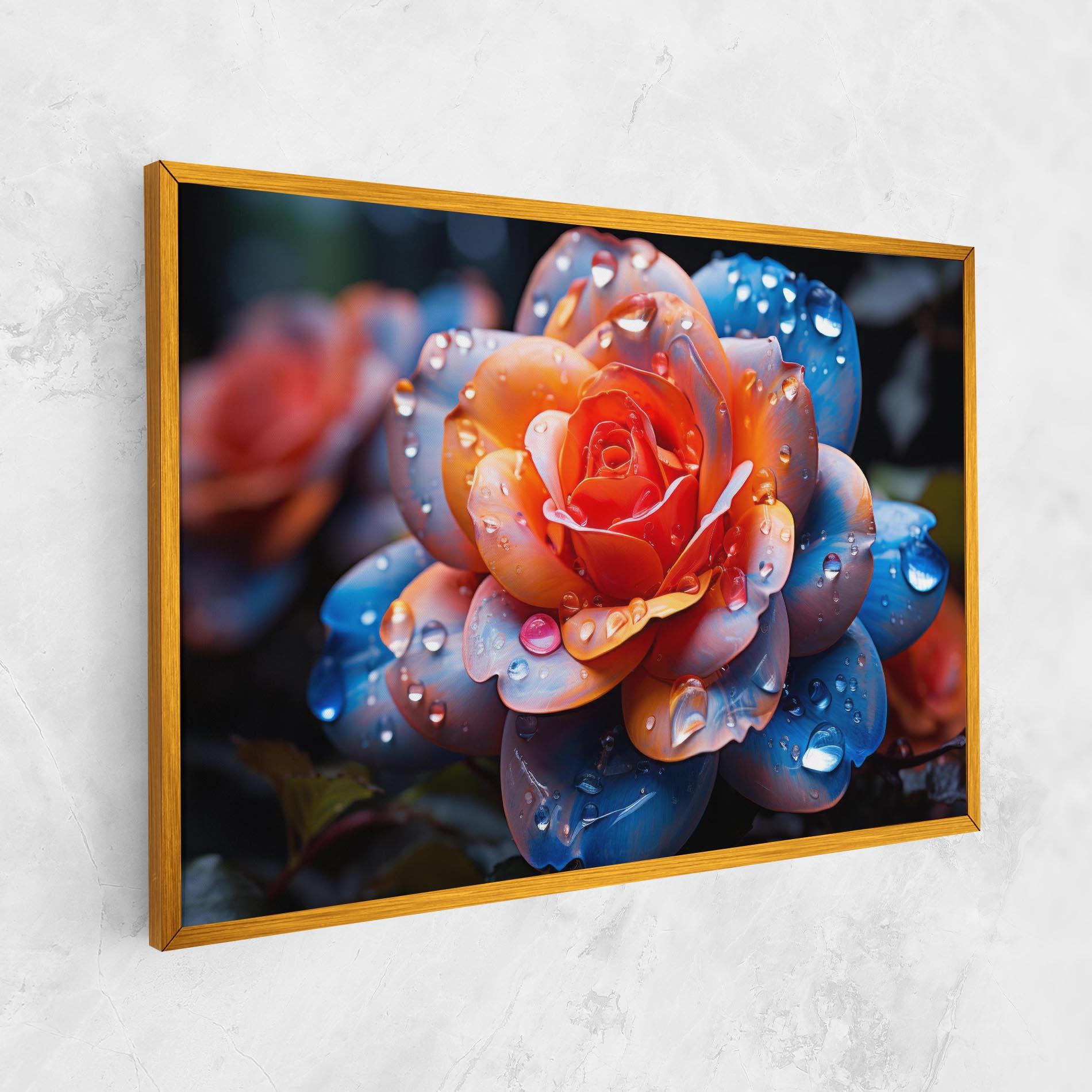 Leinwandbild Orange Blue Rose mockup 1