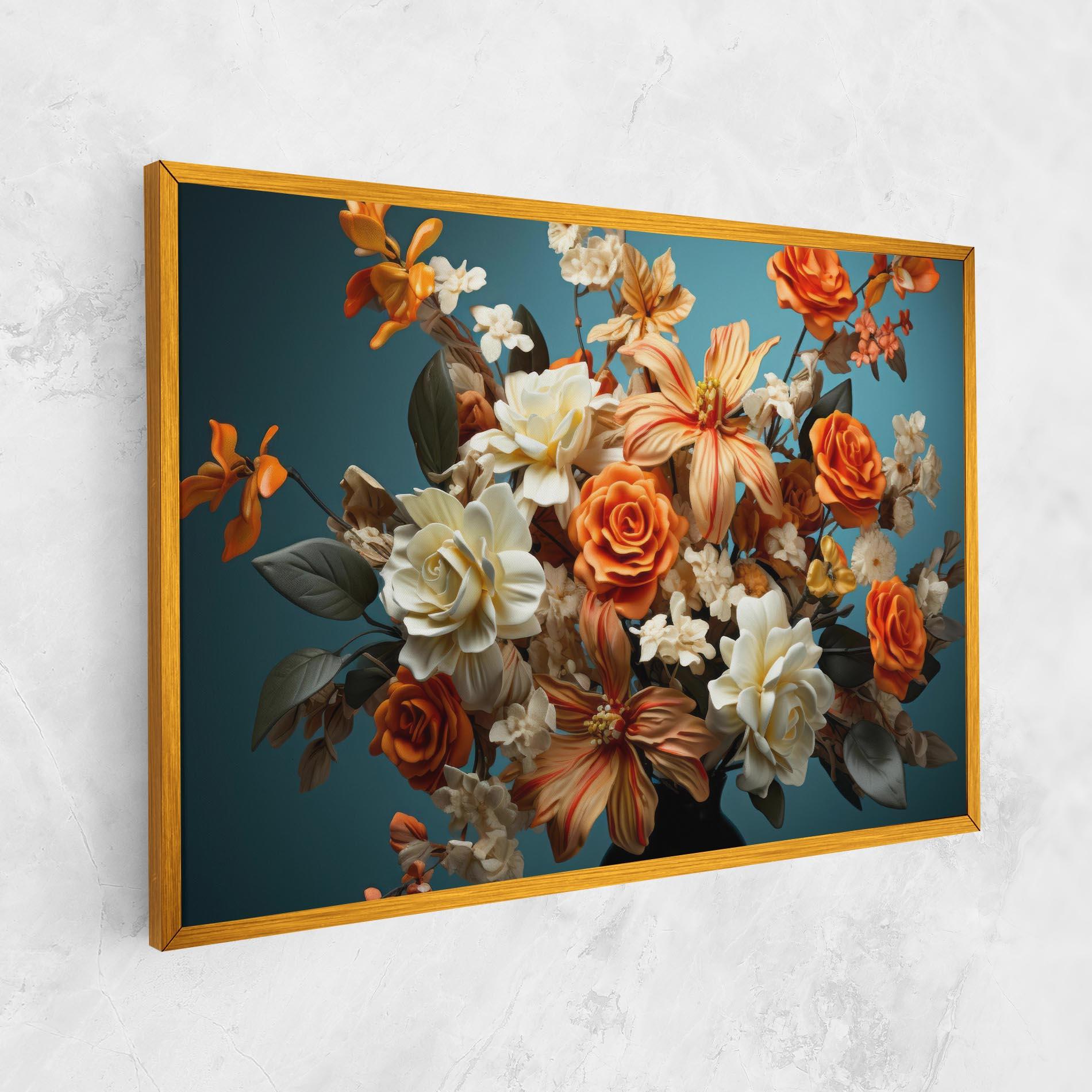 Leinwandbild Orange Cream Rose mockup 1