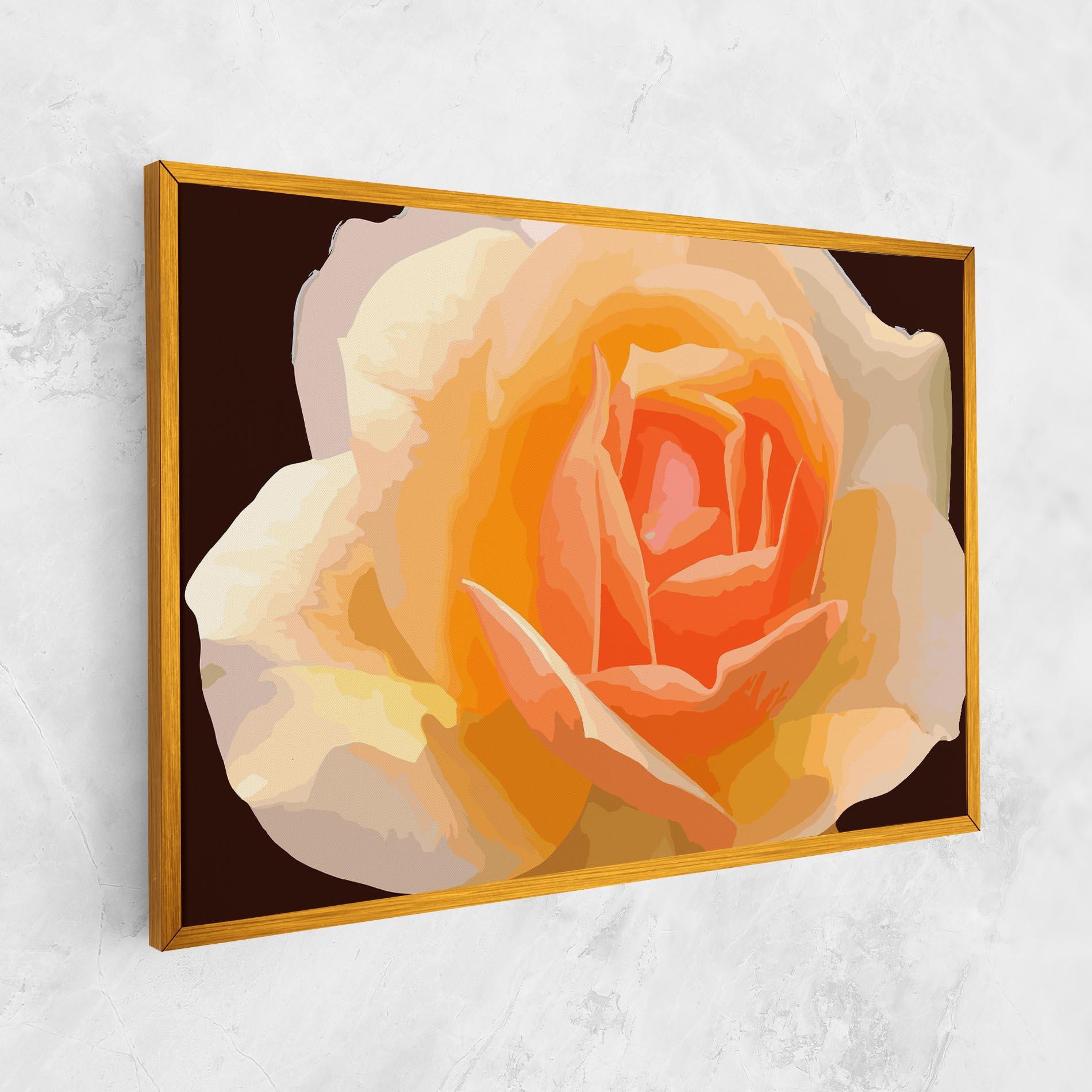Leinwandbild Orange Rose Ioana mockup 1