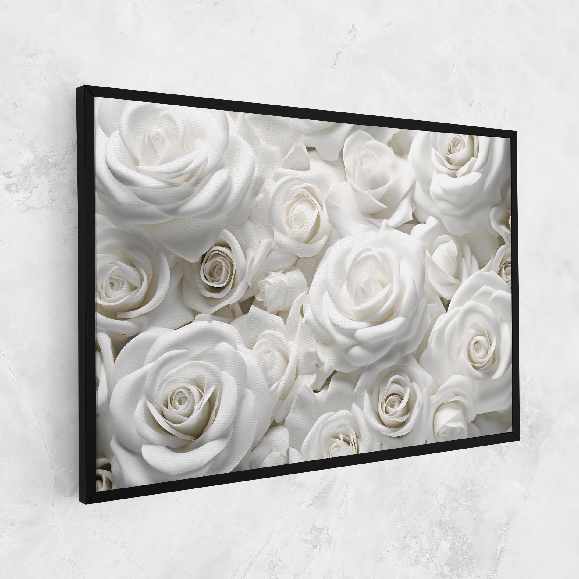 Leinwandbild 3d White Roses mockup 1