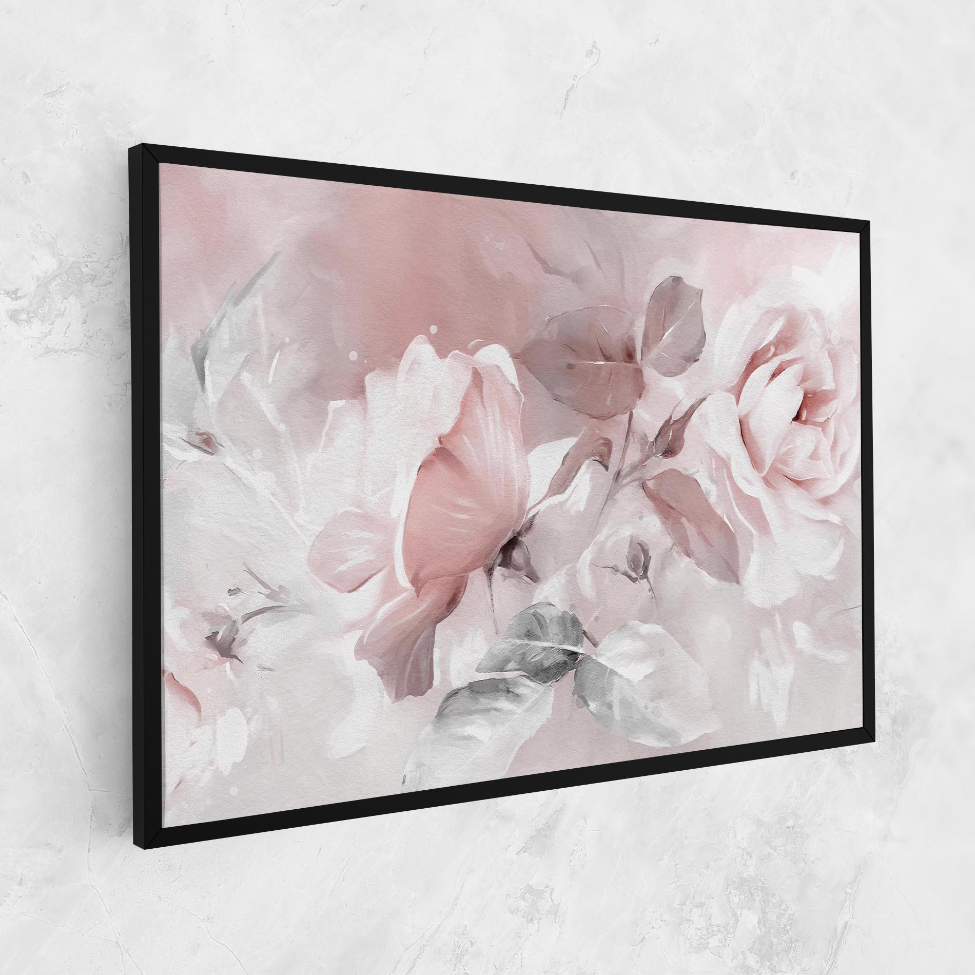 Leinwandbild Abstract Pink Flowers mockup 1