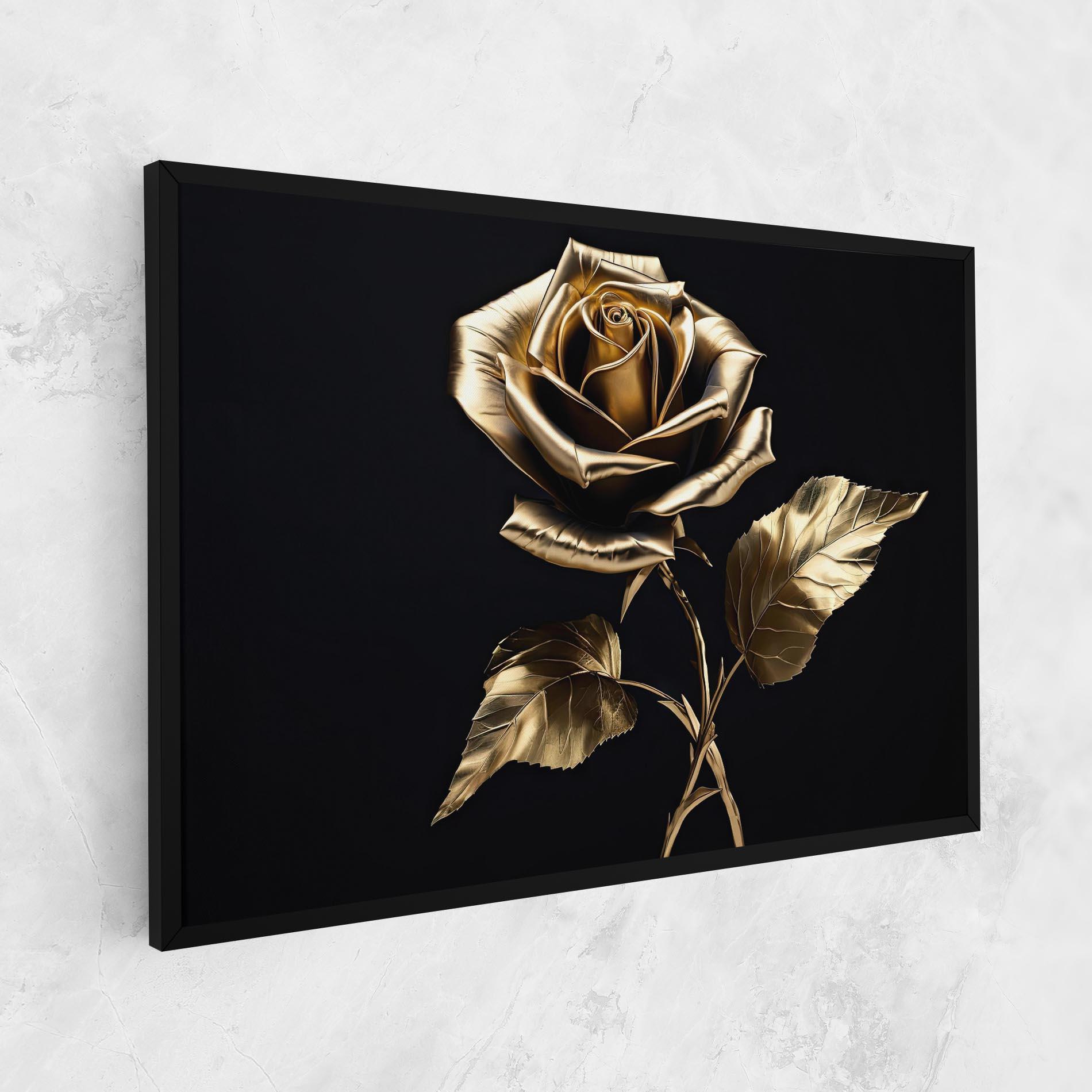 Leinwandbild Beautiful Golden Rose mockup 1