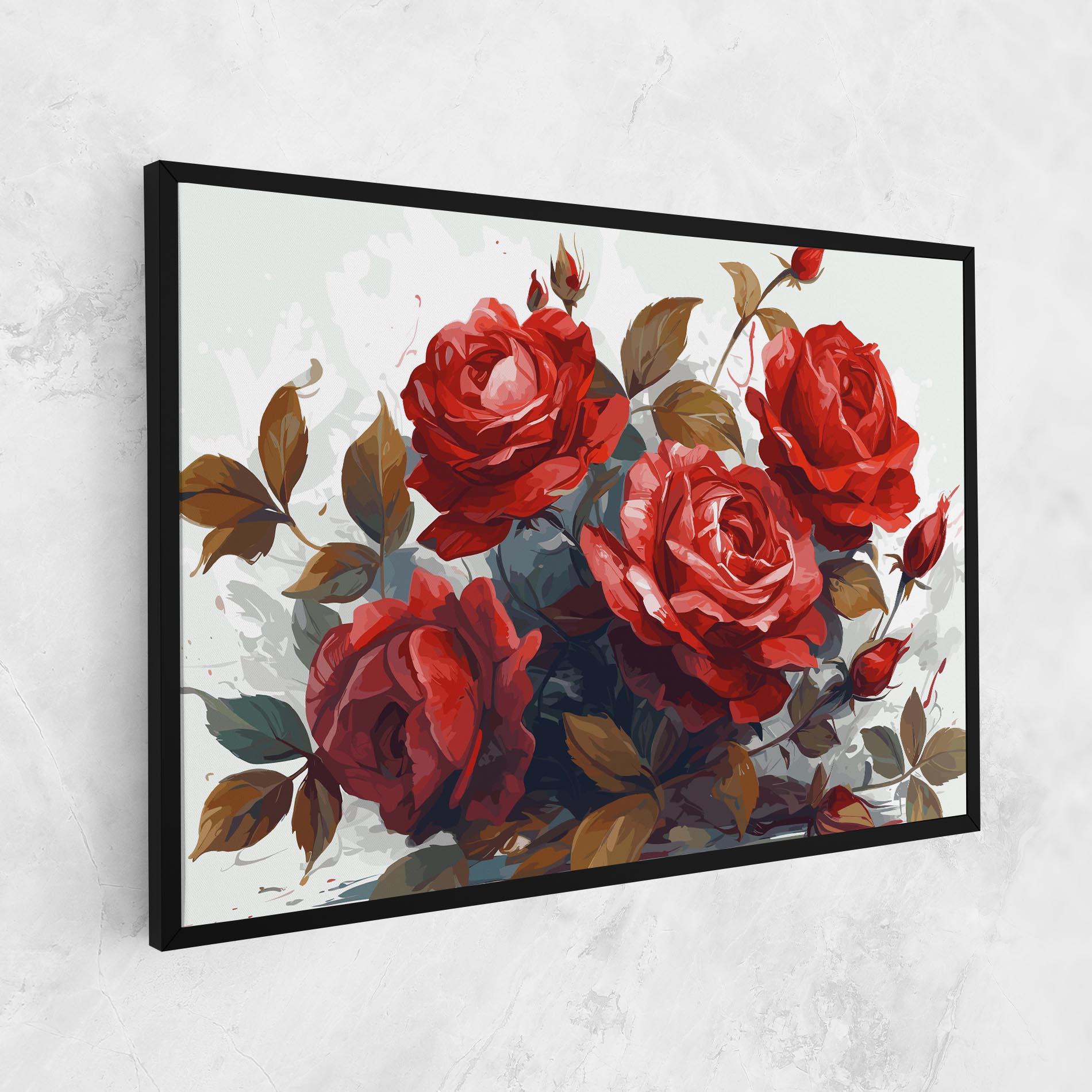Leinwandbild Beautiful Red Roses mockup 1