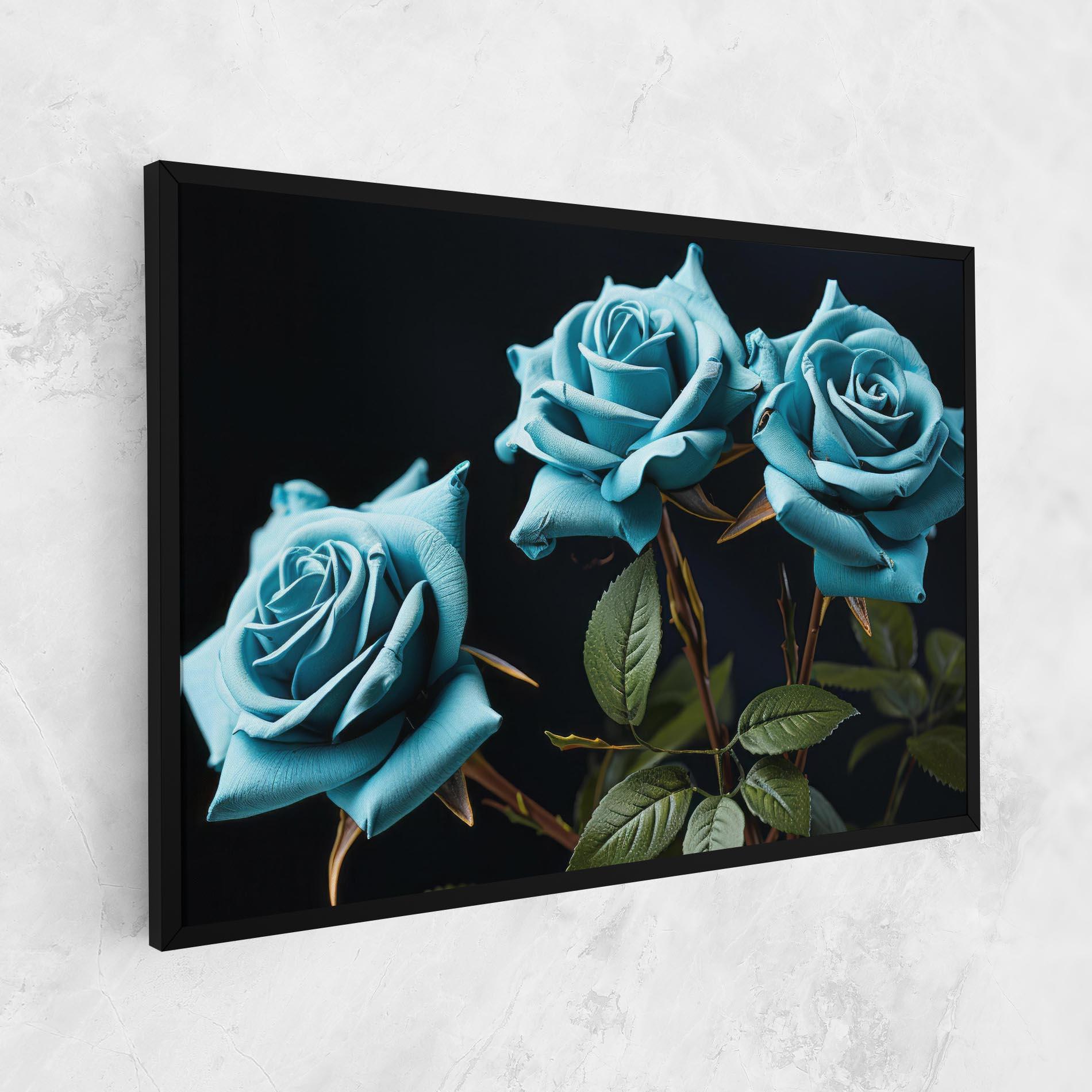 Leinwandbild Blue Roses mockup 1