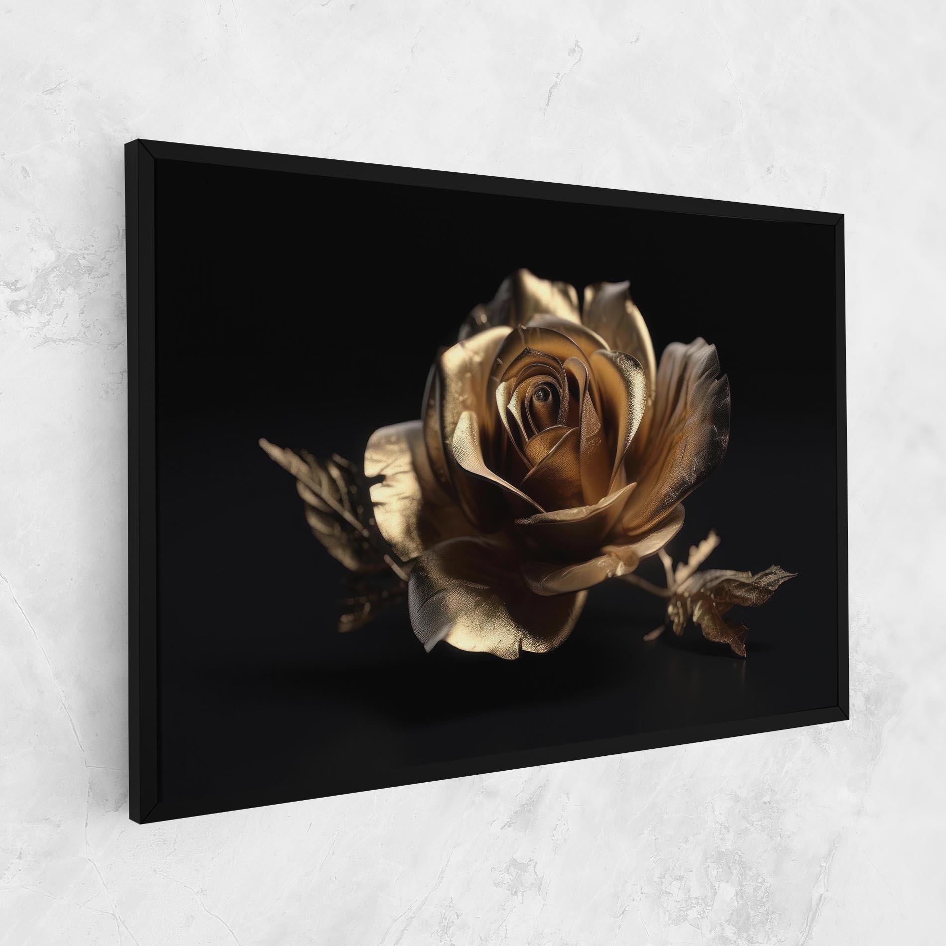 Leinwandbild Gold Rose mockup 1