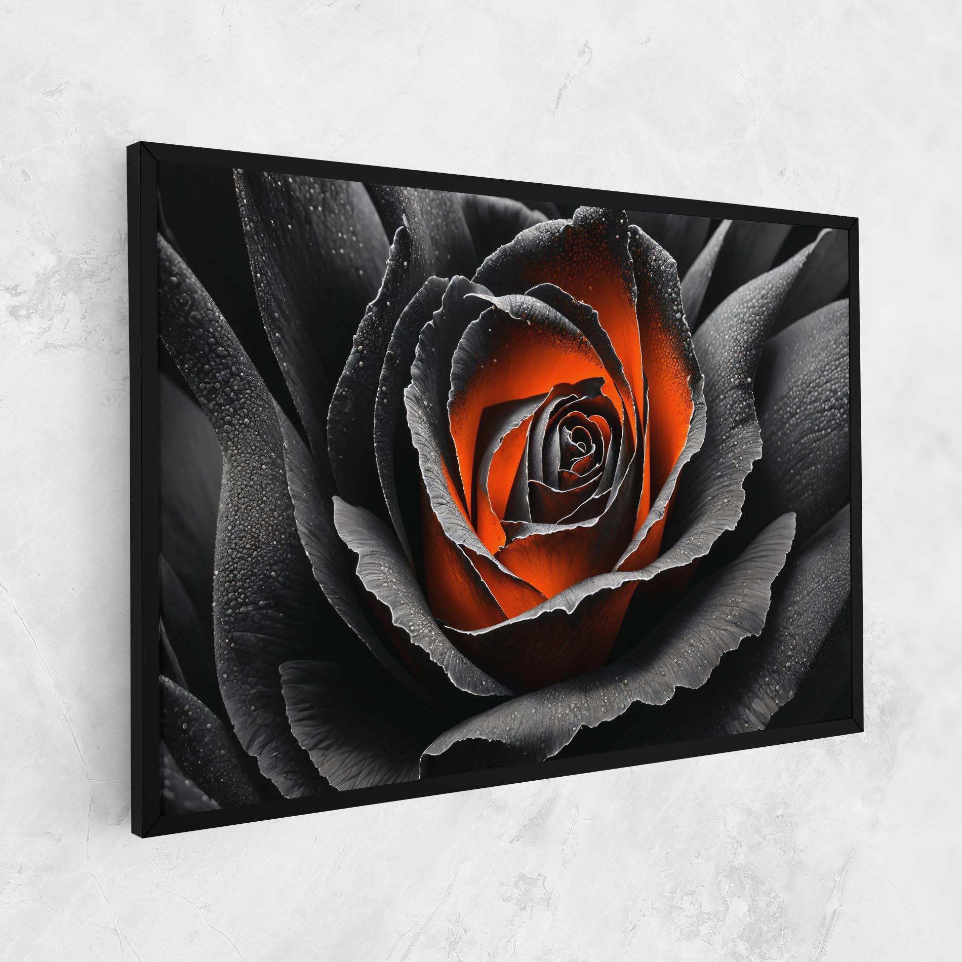 Leinwandbild Grey Orange Rose mockup 1