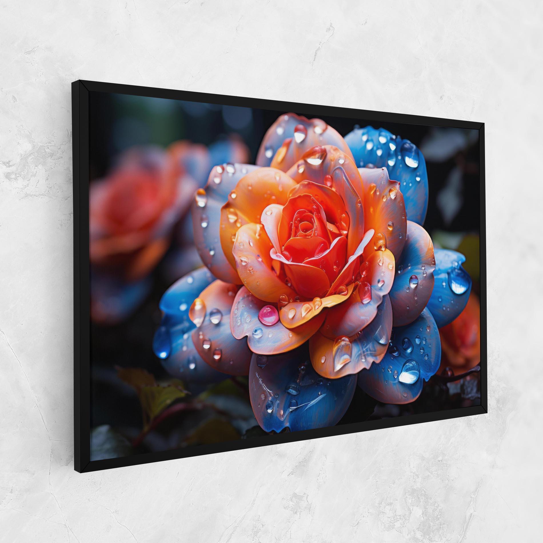 Leinwandbild Orange Blue Rose mockup 1