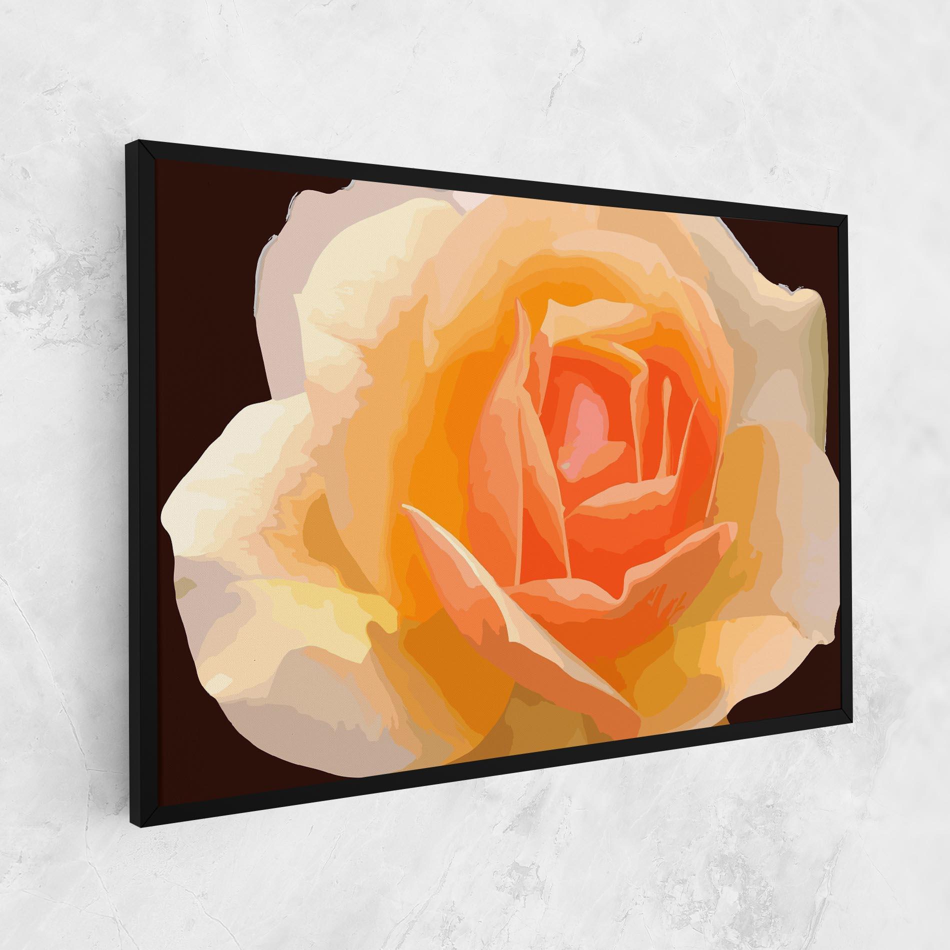 Leinwandbild Orange Rose Ioana mockup 1
