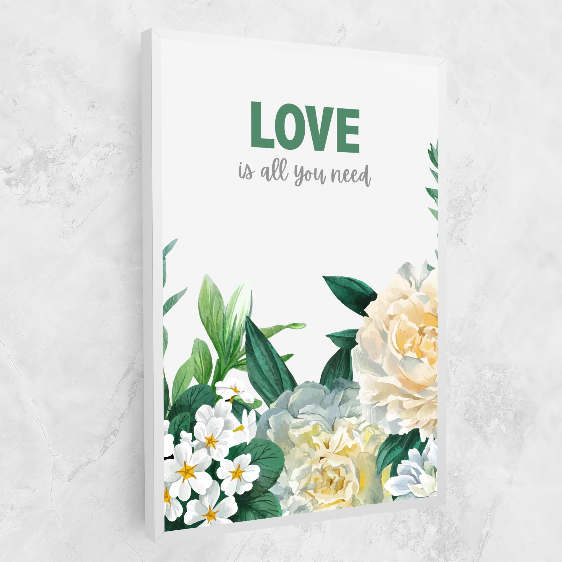 Leinwandbild Green Rose Love mockup 1