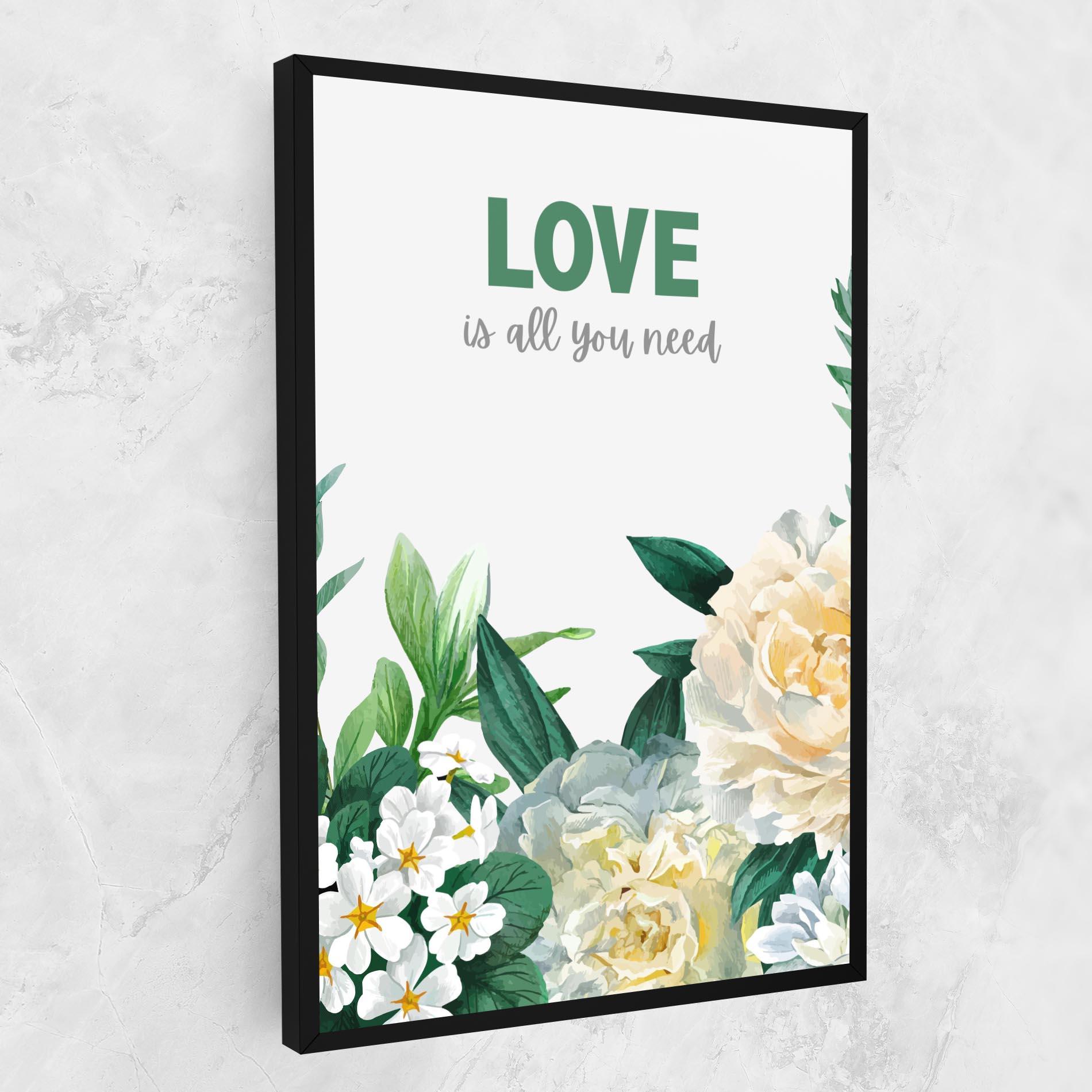 Leinwandbild Green Rose Love mockup 1