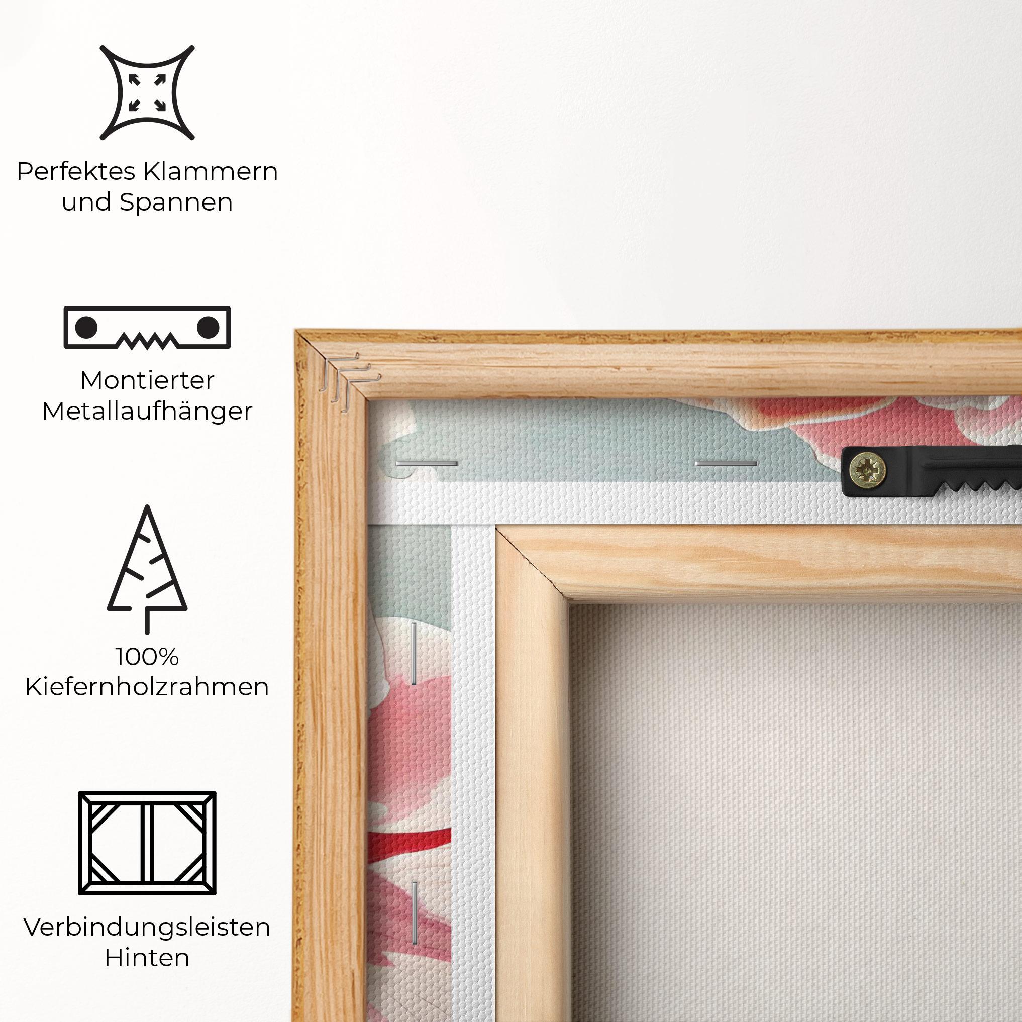 Leinwandbild Bih Pink Rose mockup 5