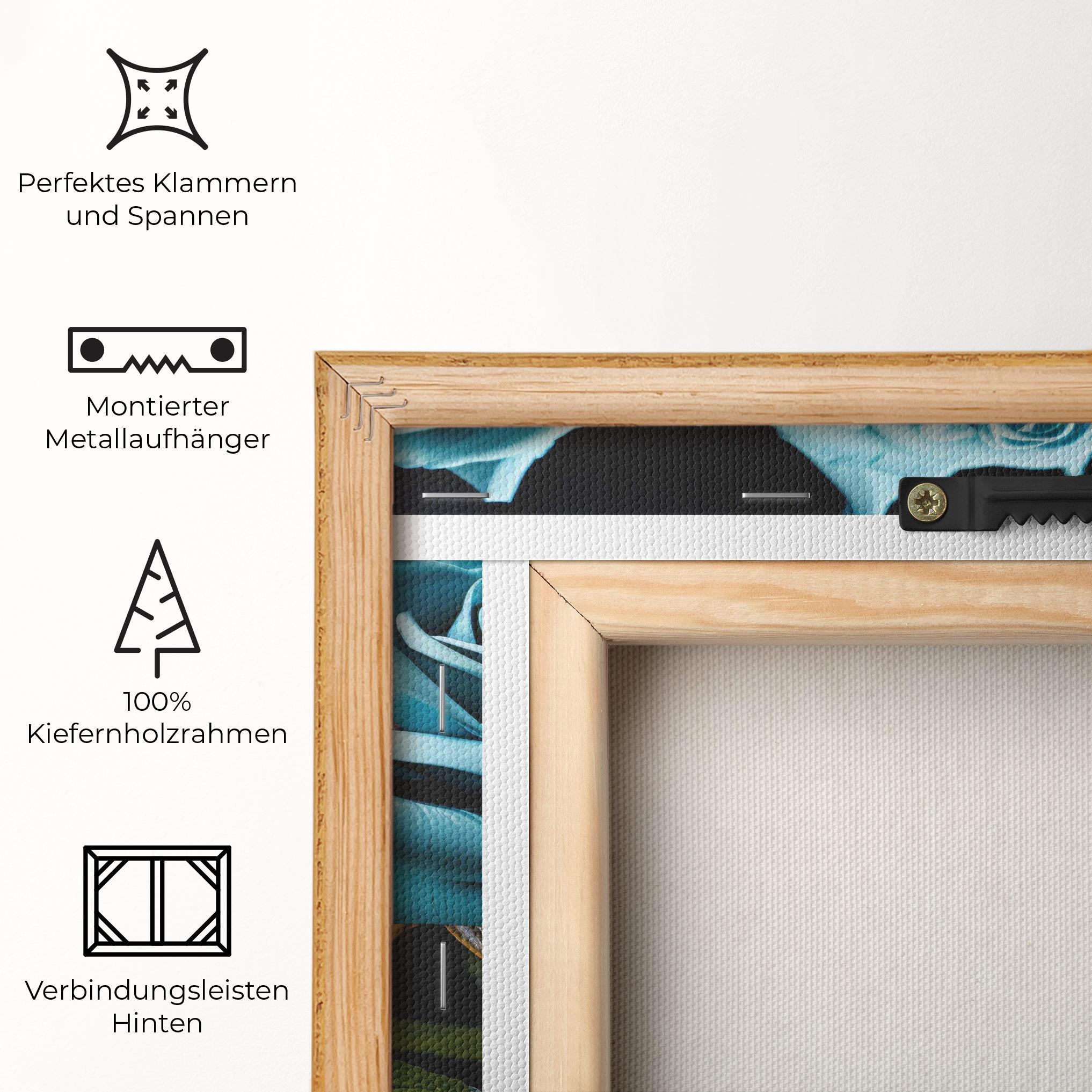 Leinwandbild Blue Roses mockup 5